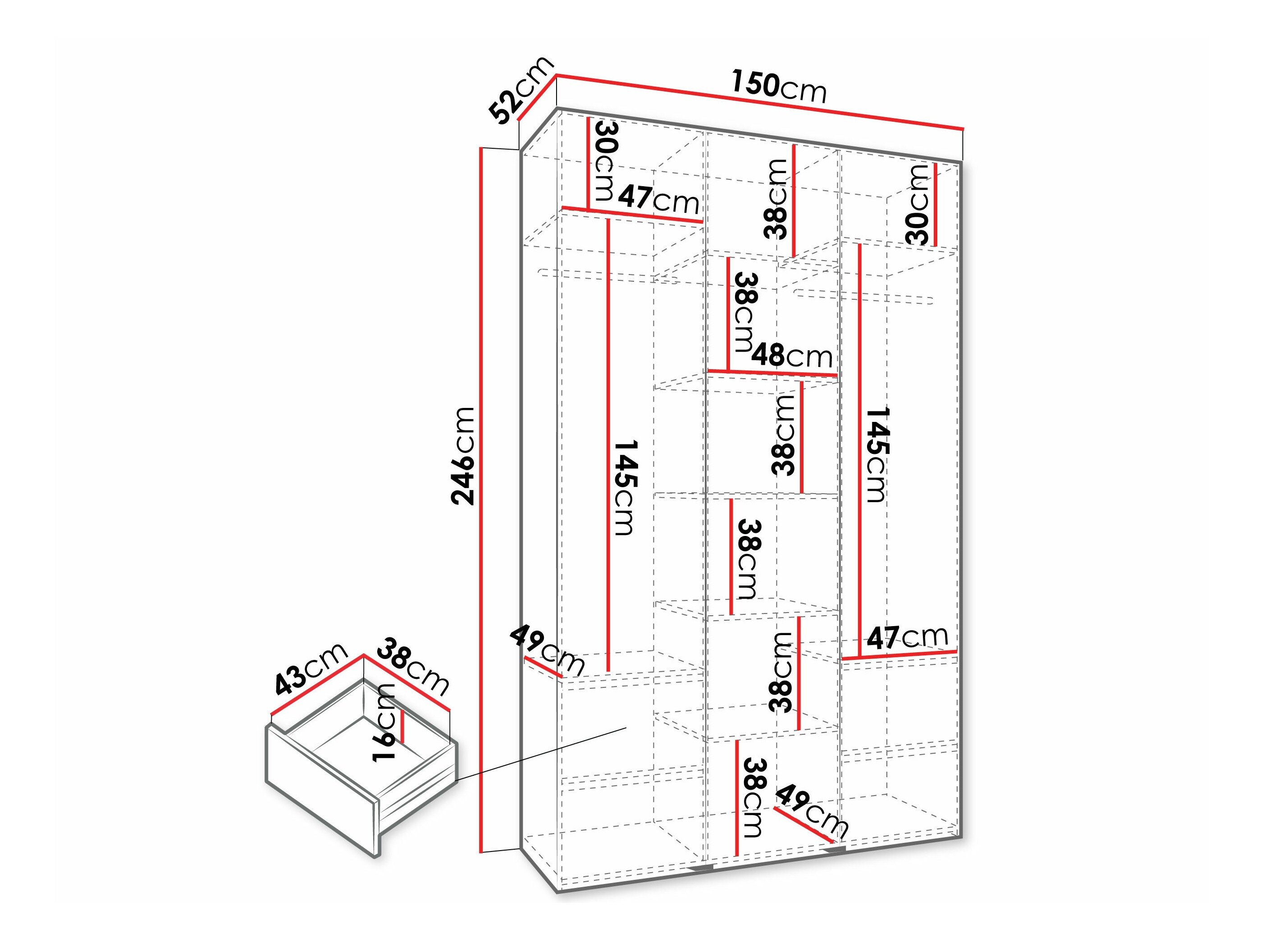 Garderobeskab Hartford 573 (Kashmir)