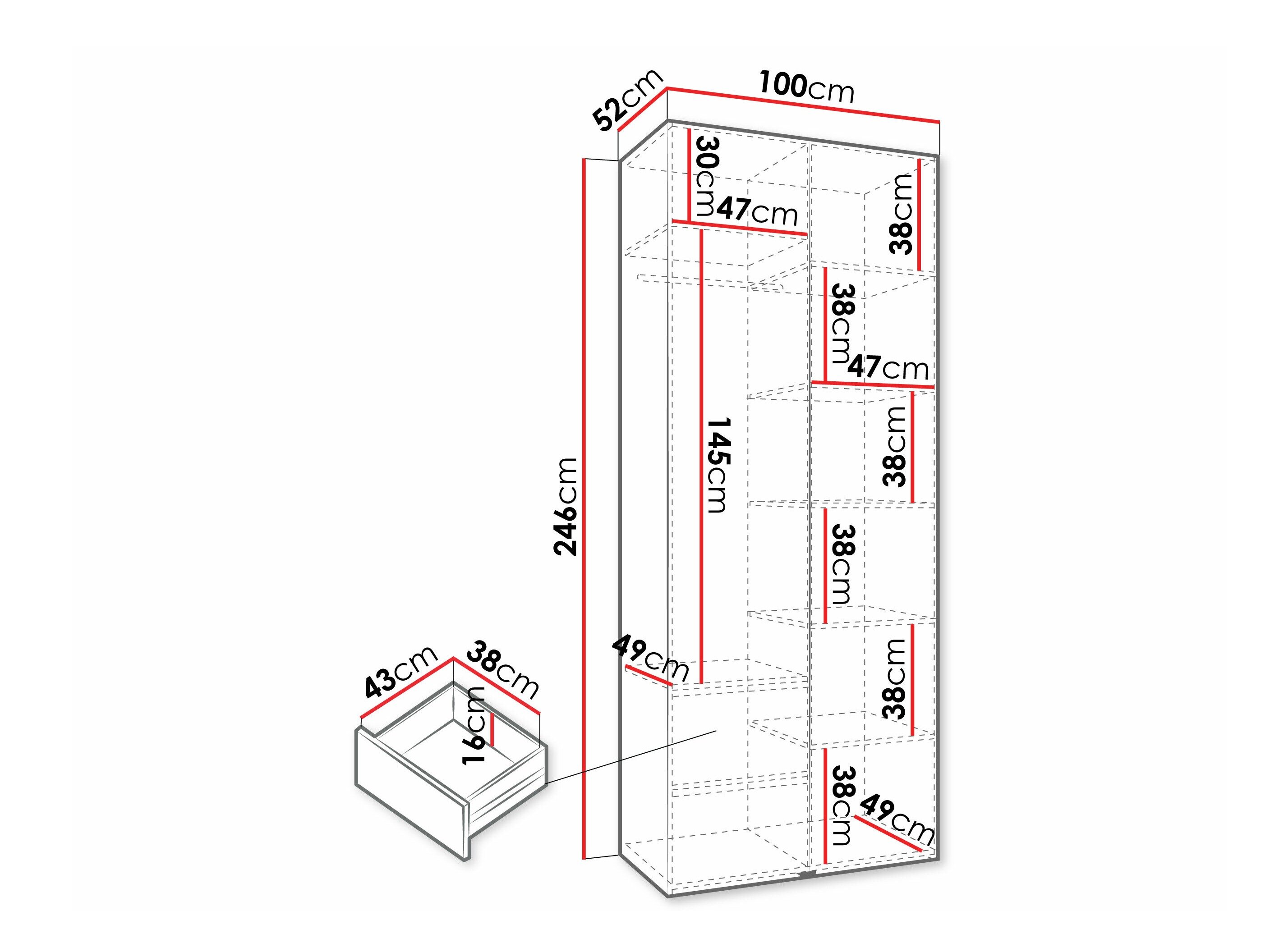 Kledingkast Hartford 572 (Wit)
