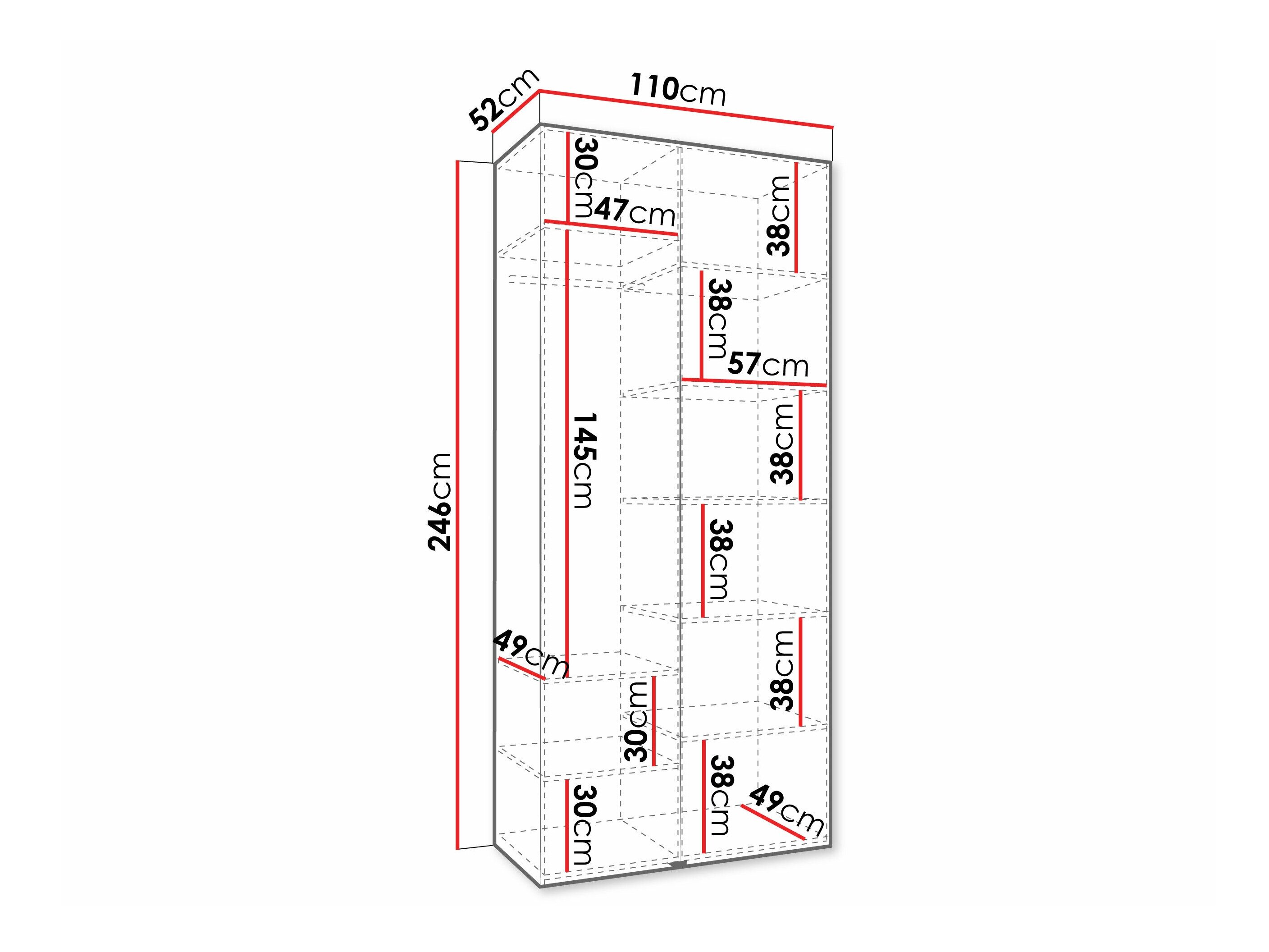 Kledingkast Hartford 572 (Wit)