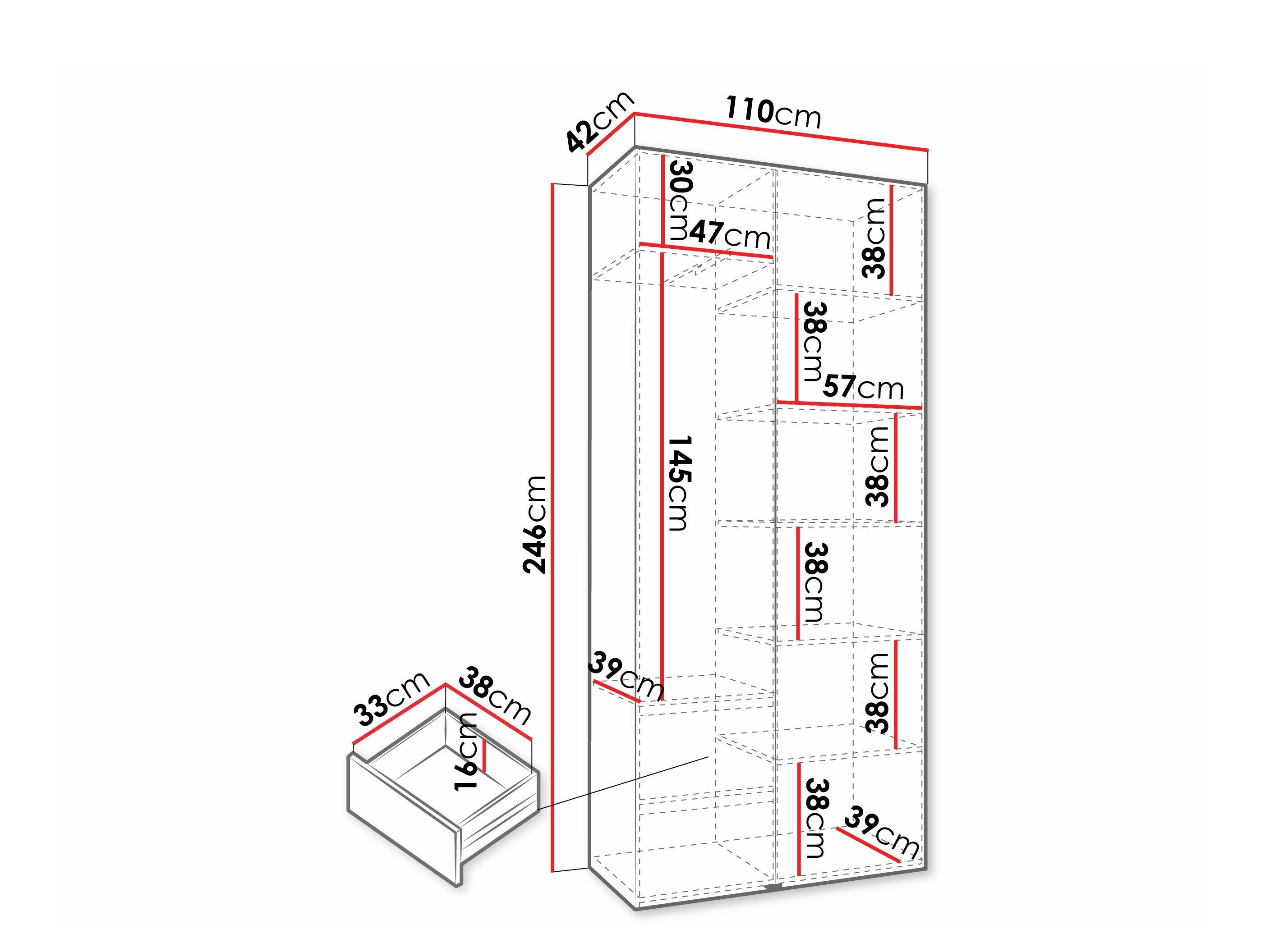 Kledingkast Hartford 572 (Wit)