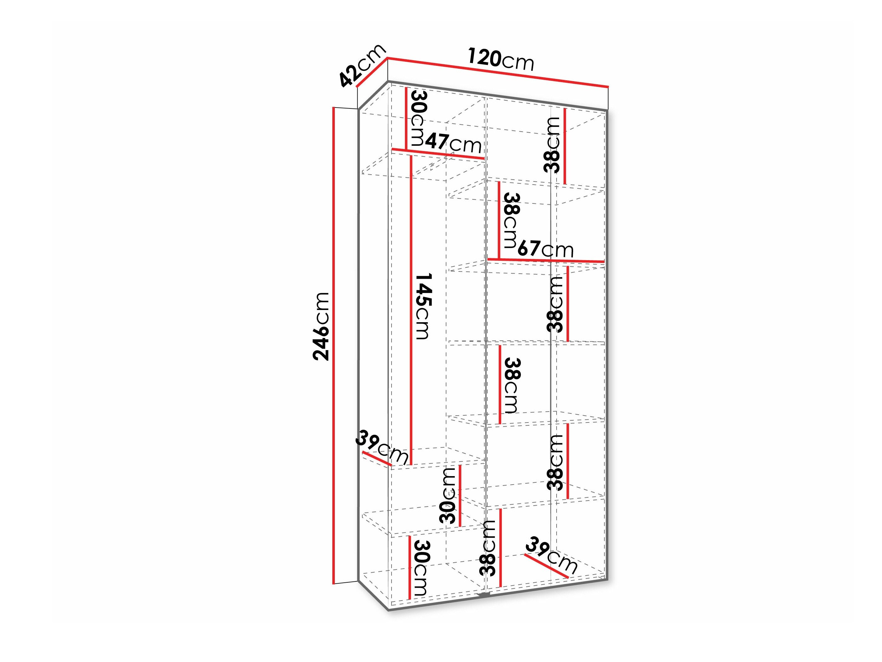 Kledingkast Hartford 573 (Wit)