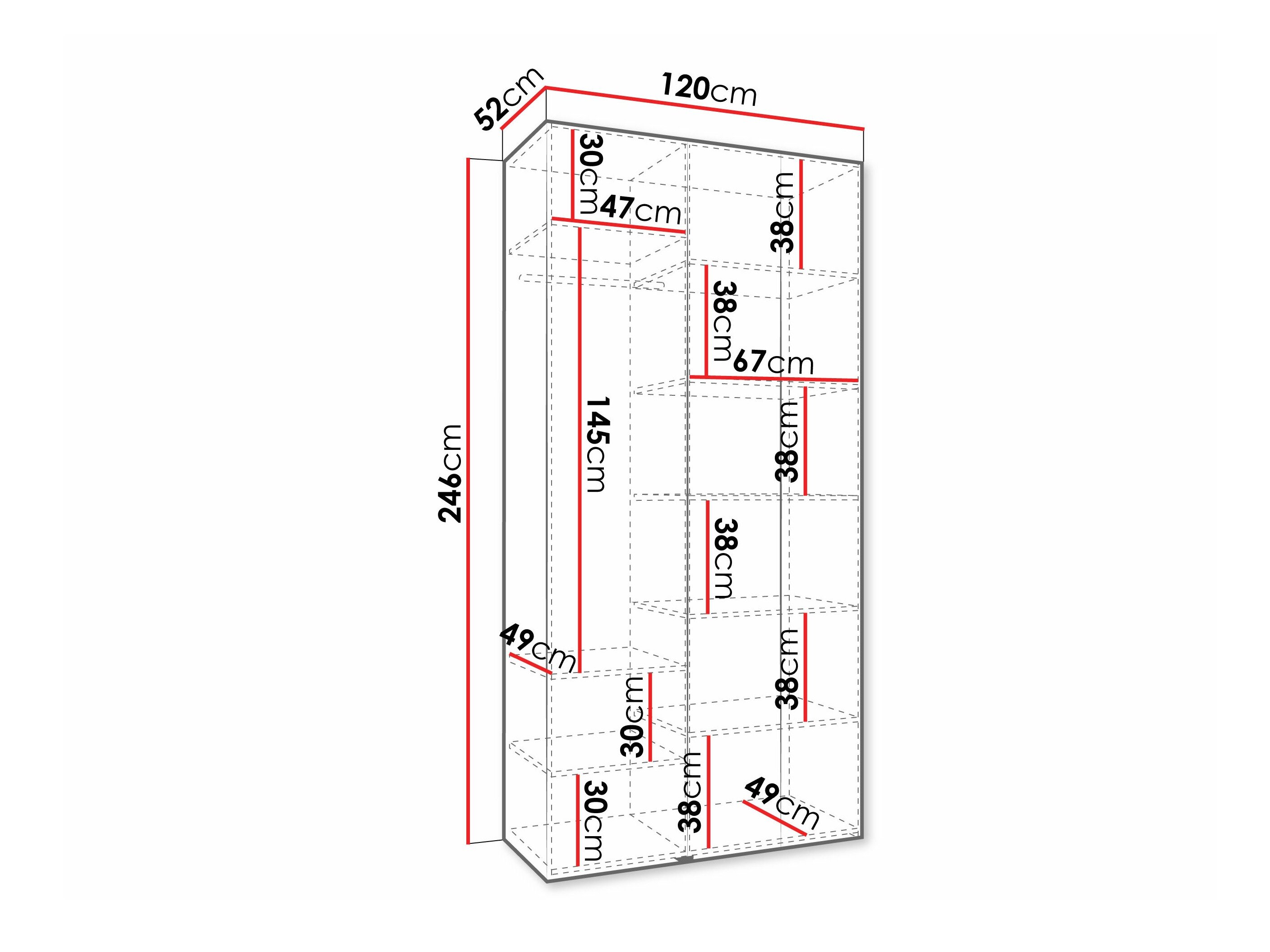 Kledingkast Hartford 573 (Wit)