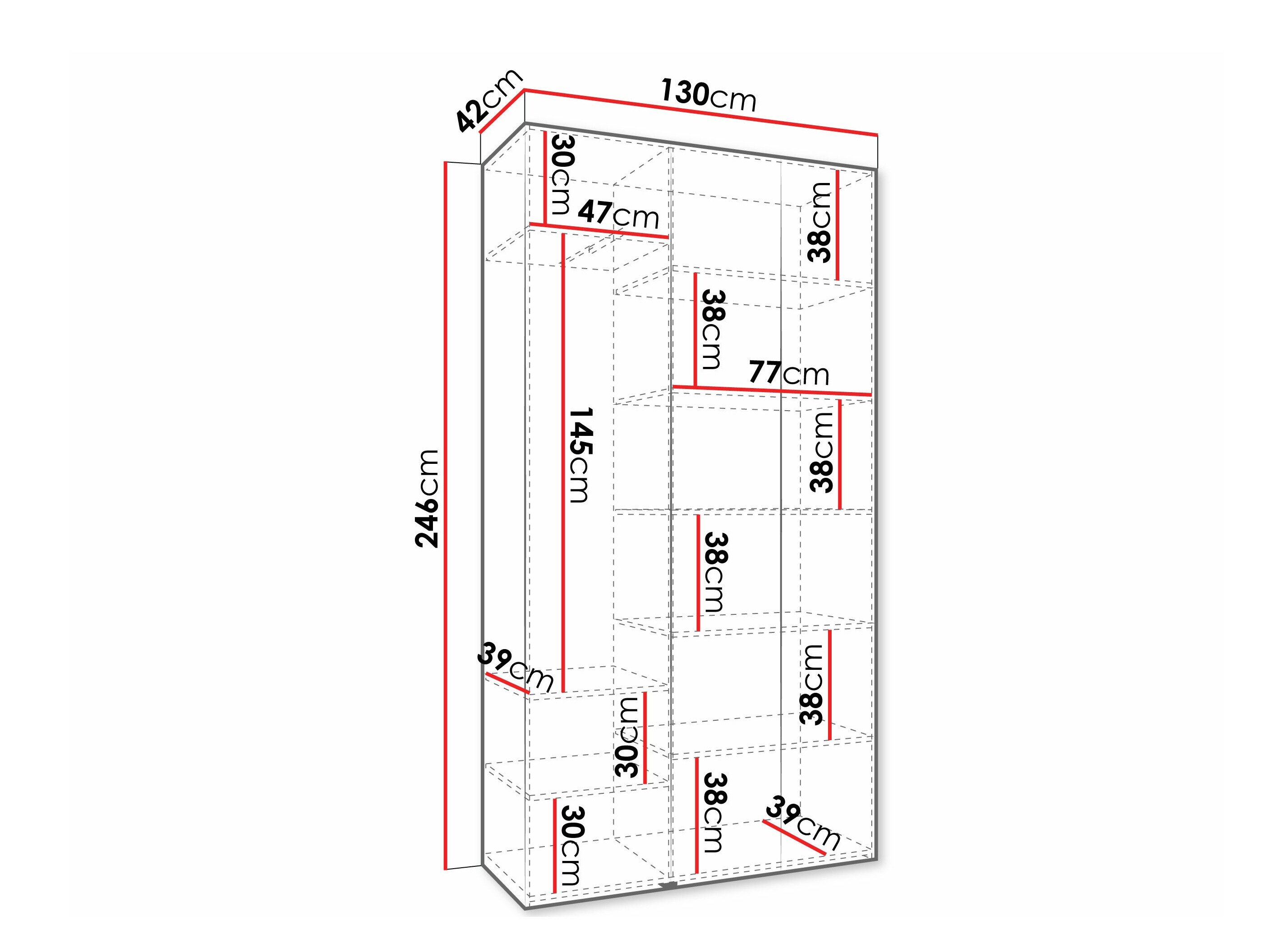 Kledingkast Hartford 573 (Wit)