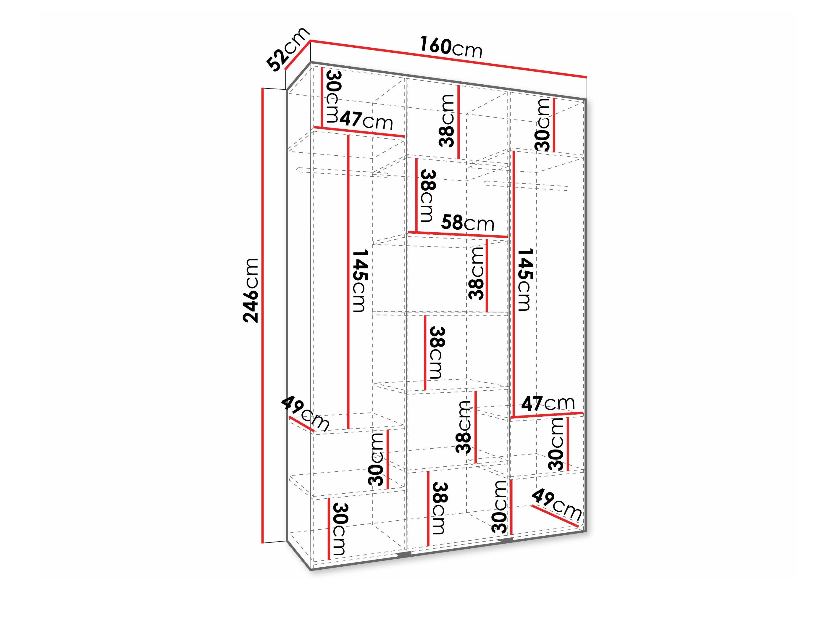 Garderobeskab Hartford 573 (Hvid)
