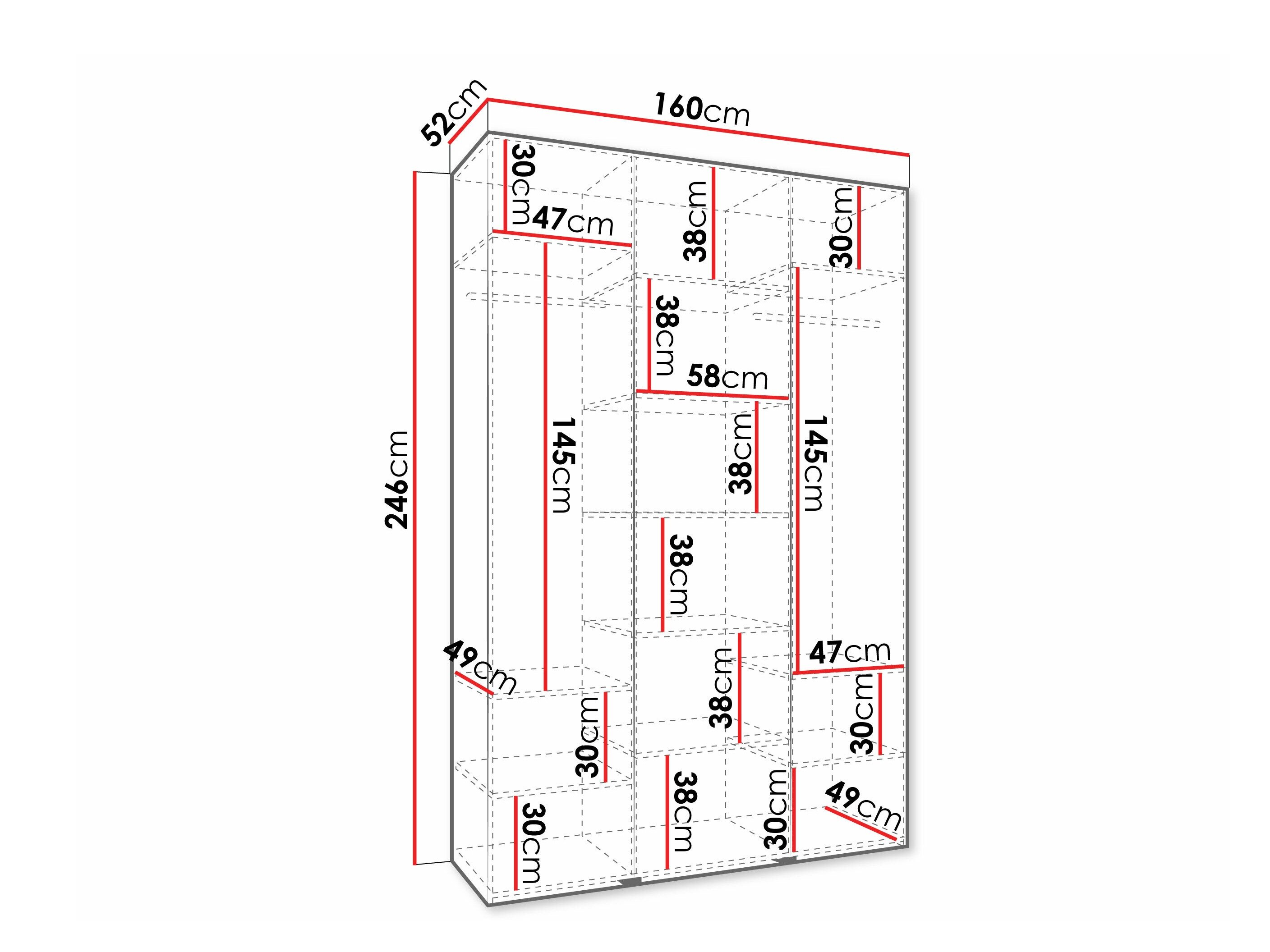 Garderobeskab Hartford 573 (Hvid)