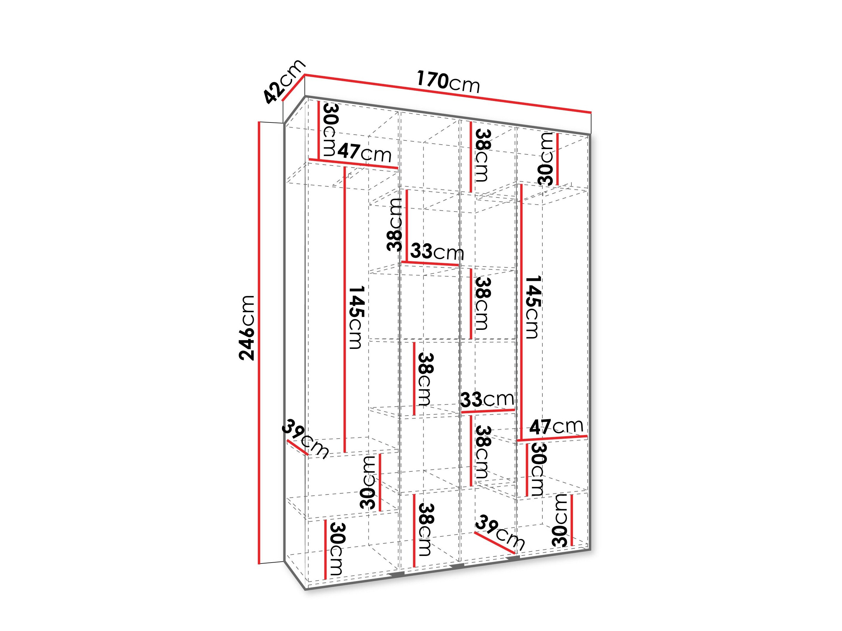 Garderobeskab Hartford 574 (Hvid)