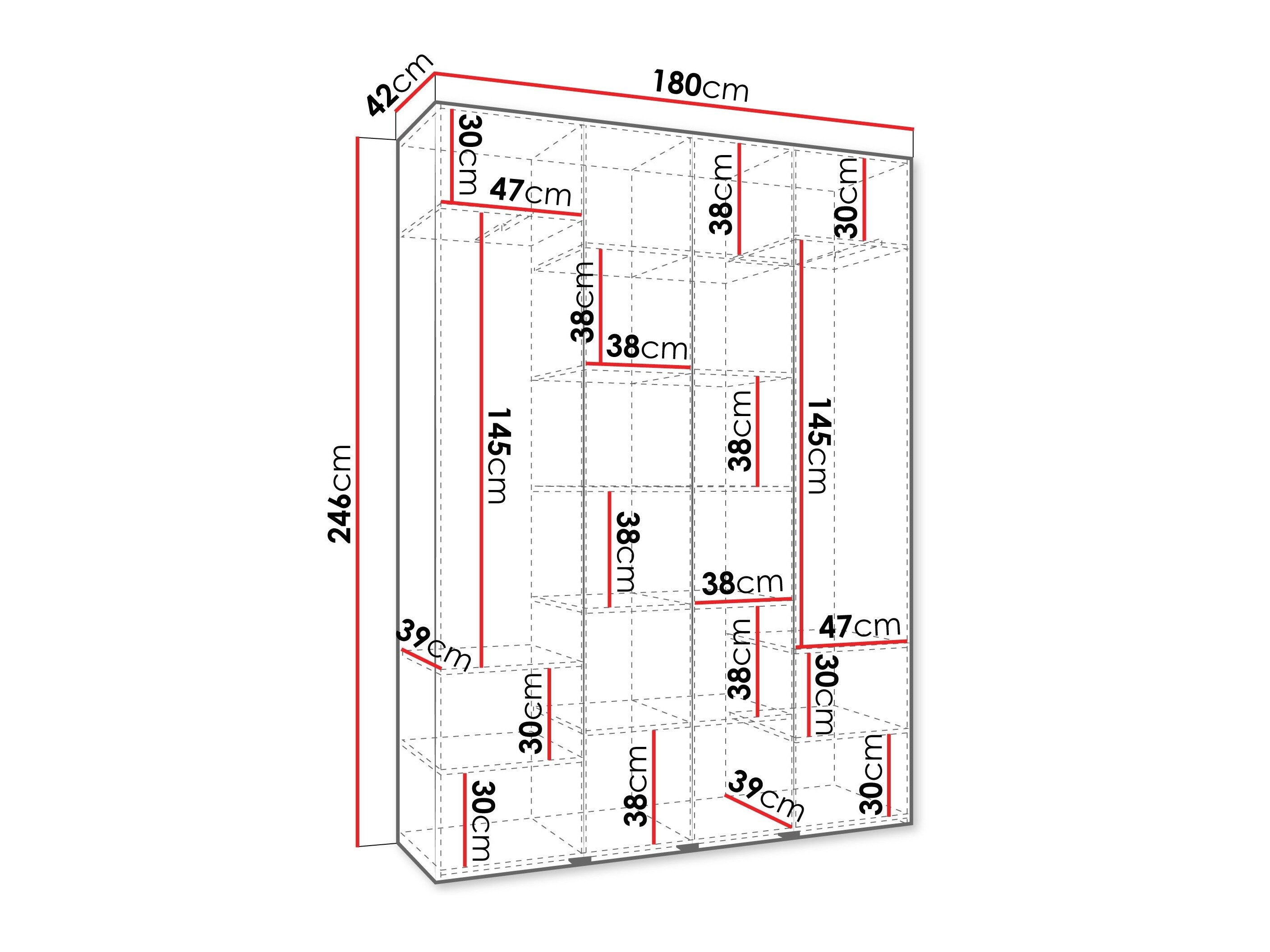 Garderobeskab Hartford 574 (Hvid)