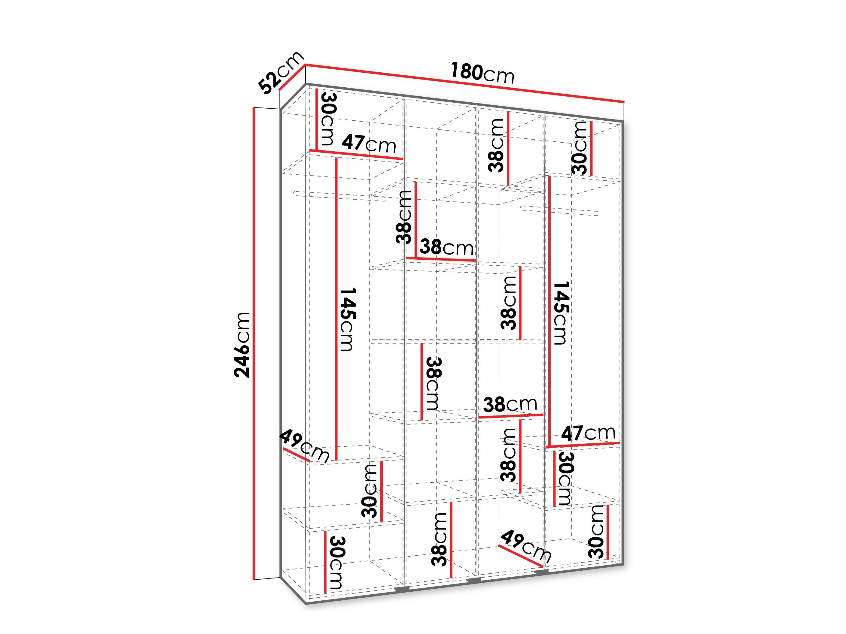 Garderobeskab Hartford 574 (Hvid)