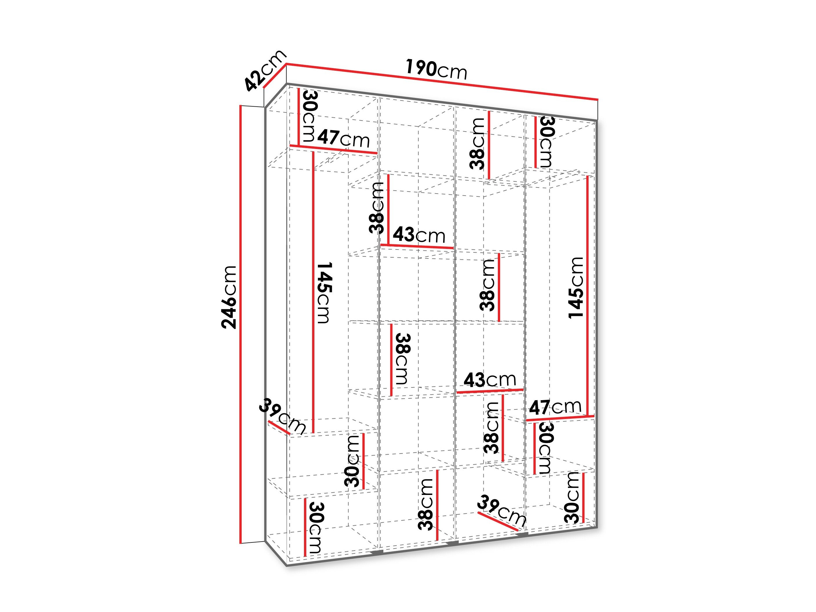 Garderobeskab Hartford 574 (Hvid)