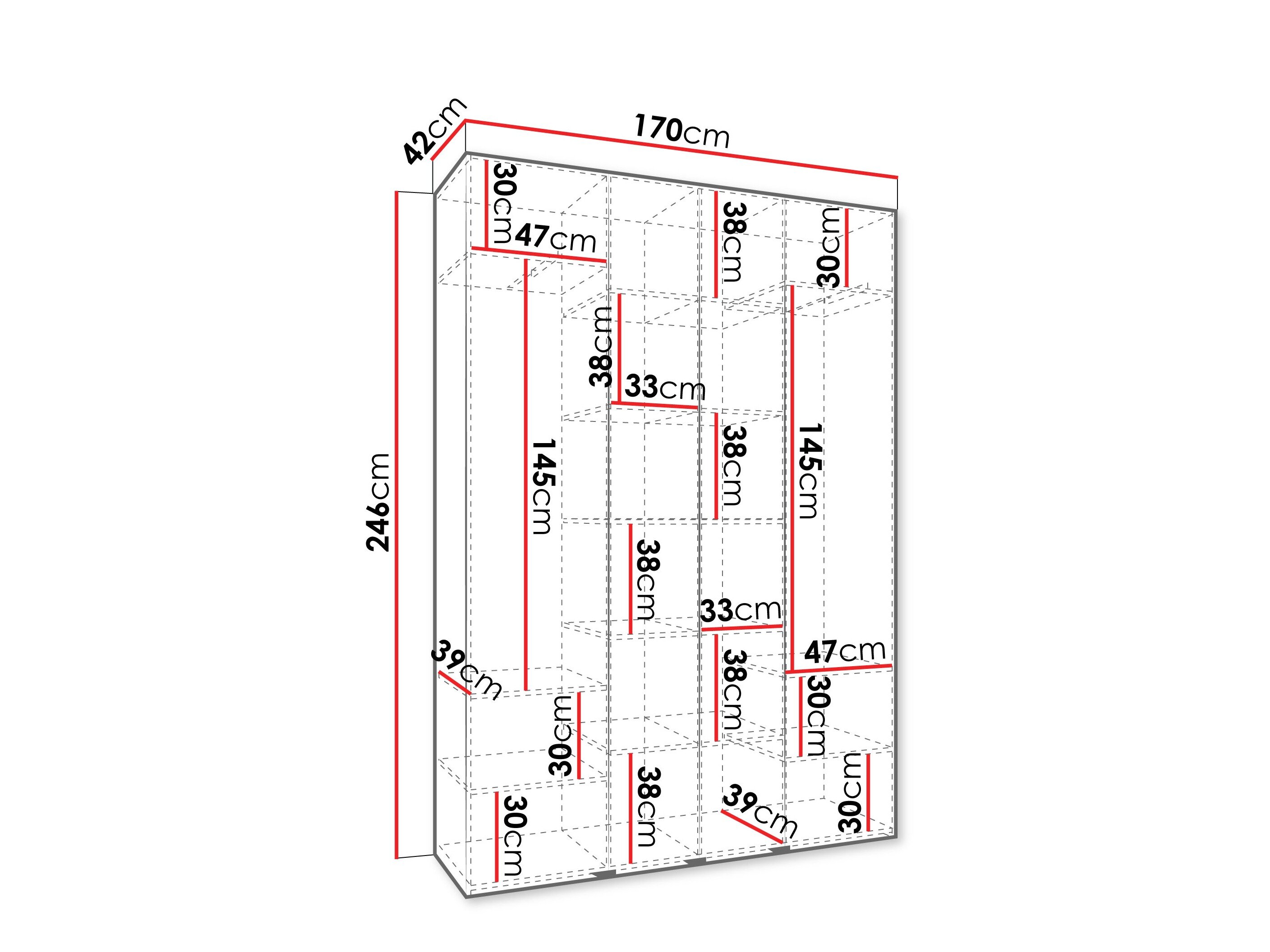 Garderobeskab Hartford 574 (Kashmir)