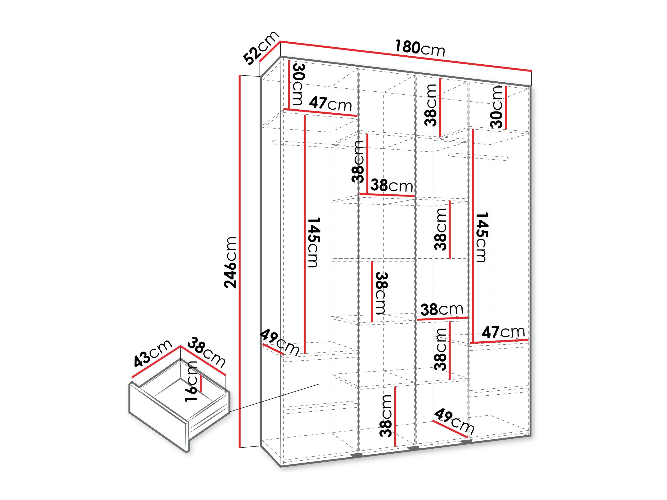 Garderobeskab Hartford 574 (Kashmir)