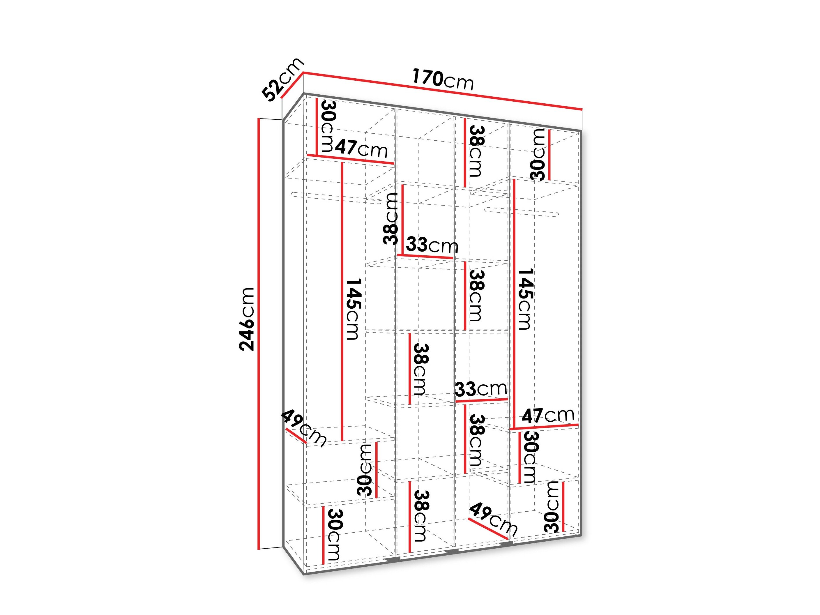 Kledingkast Hartford 574 (Wit)