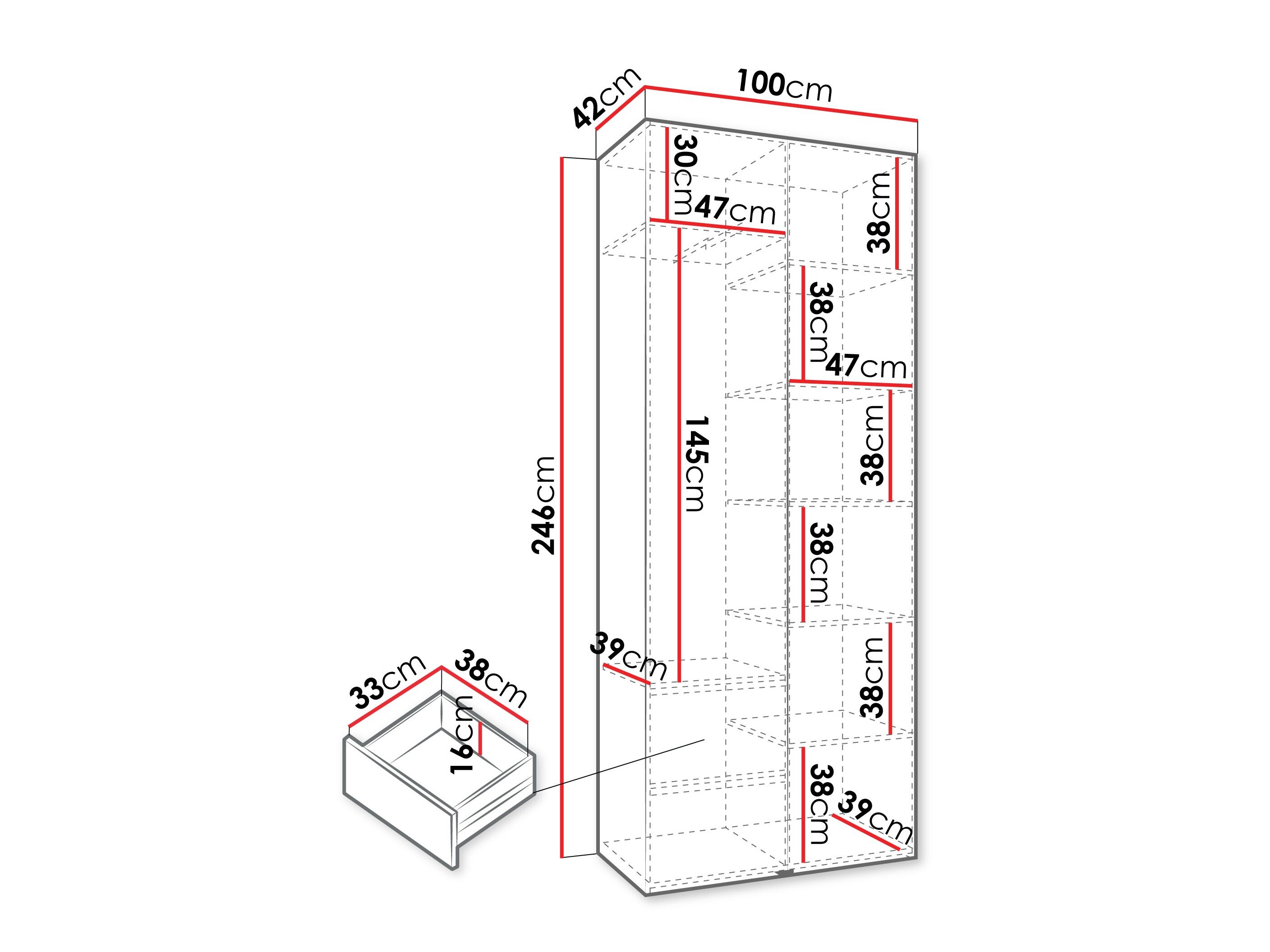 Garderobeskab Hartford 540 (Kashmir)
