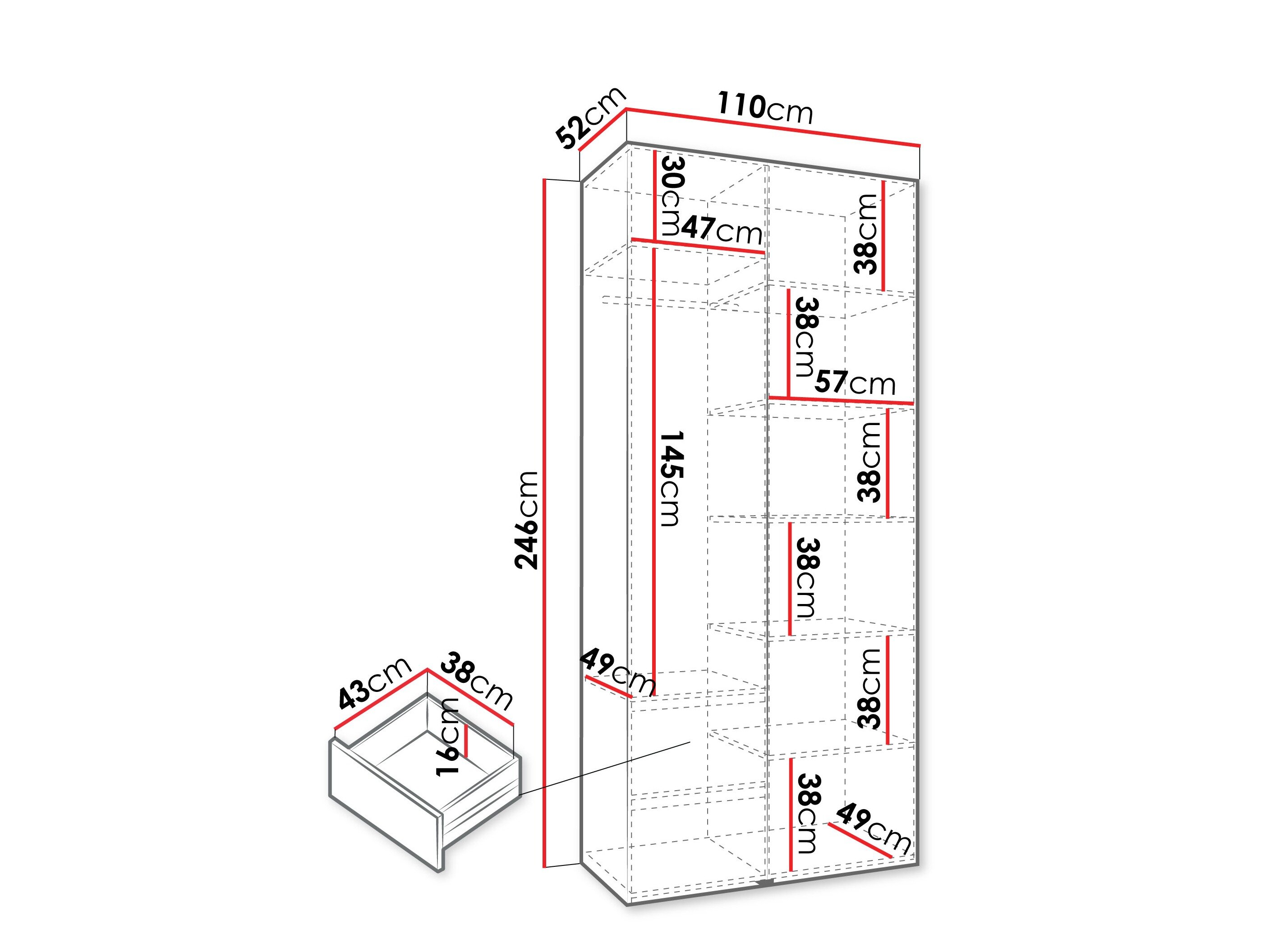 Garderobeskab Hartford 540 (Kashmir)