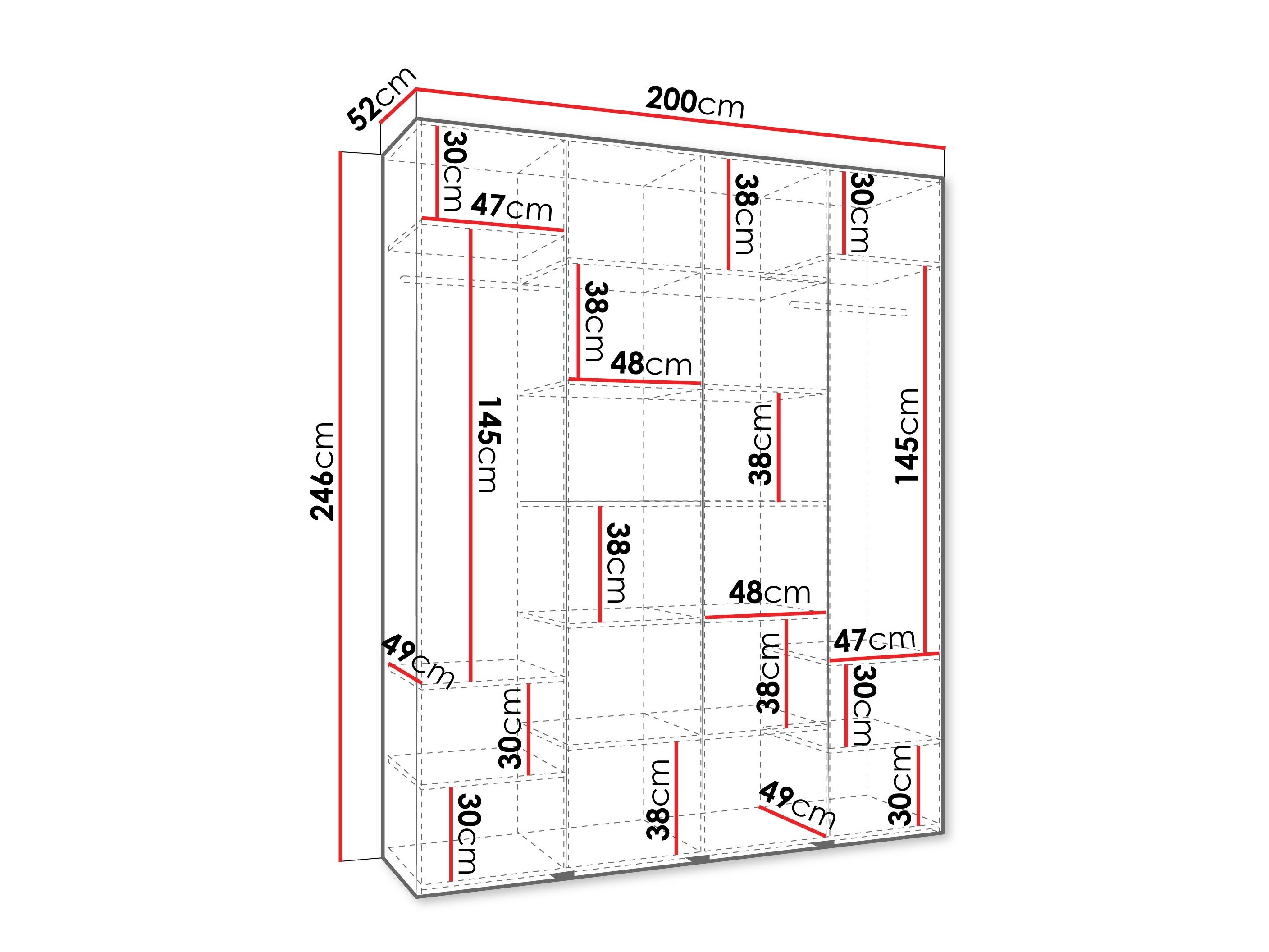 Garderobeskab Hartford 574 (Hvid)