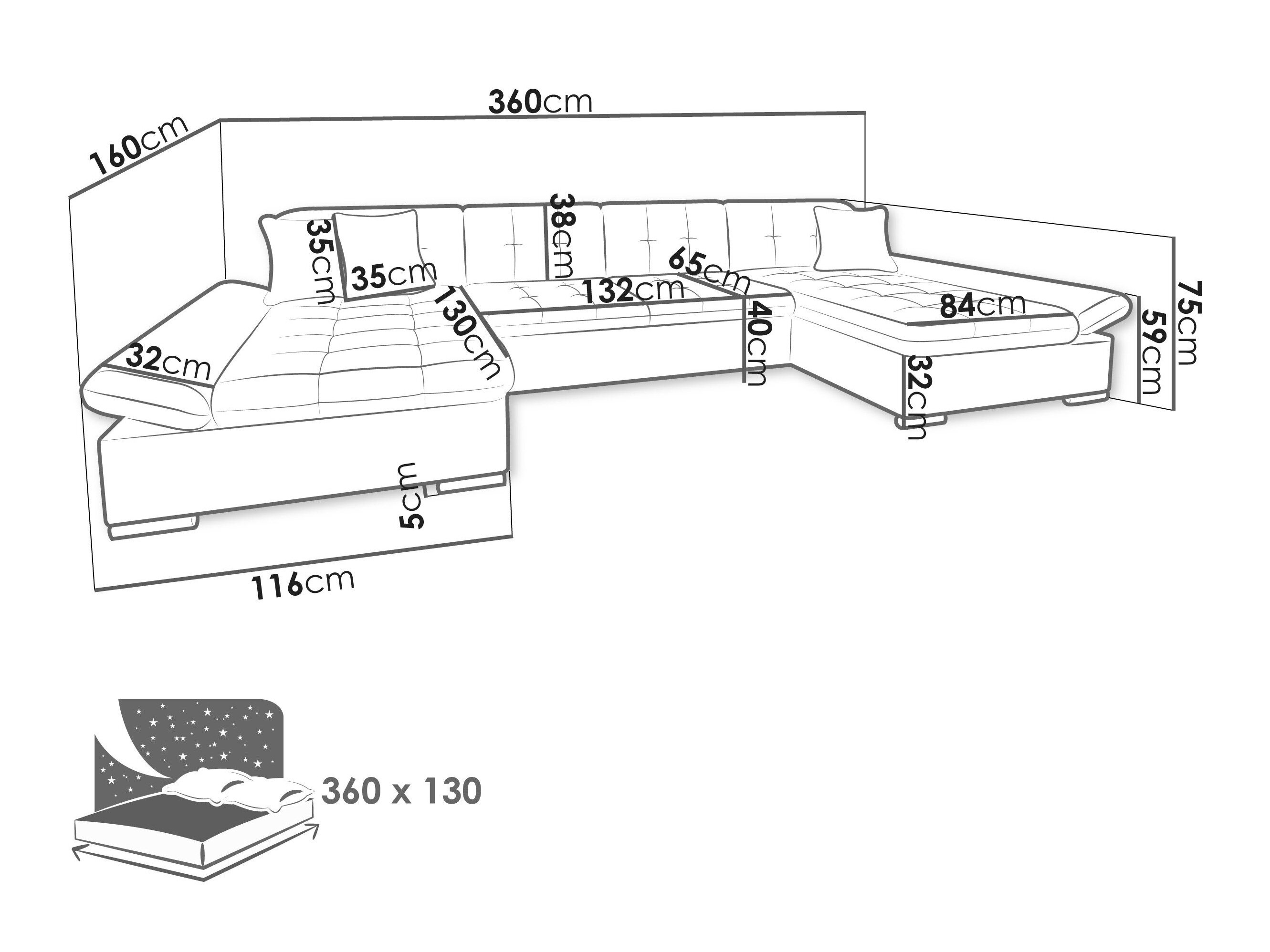 Hjørnesofa Comfivo Ficus (Velo 622)