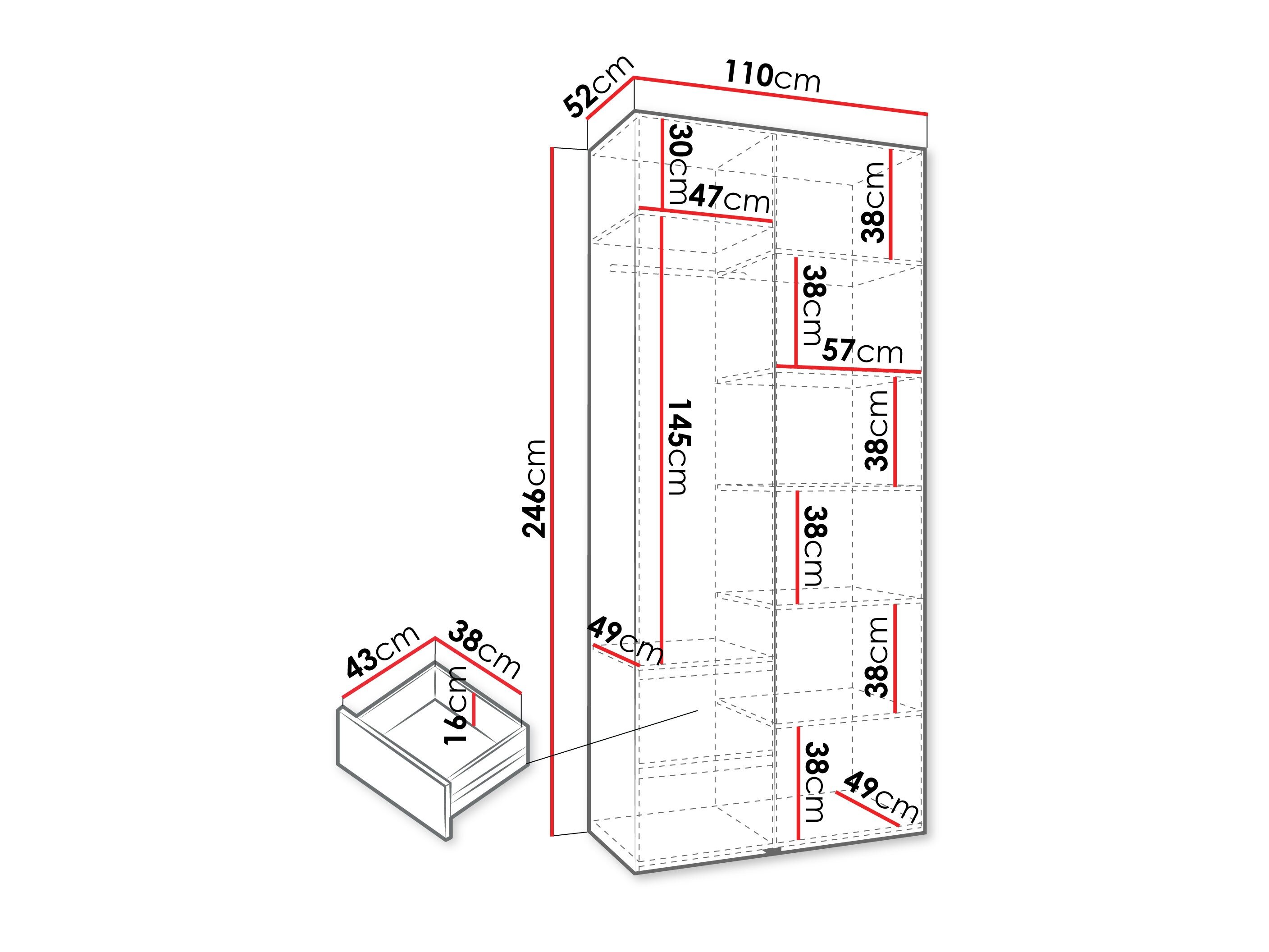 Kledingkast Hartford 540 (Wit)
