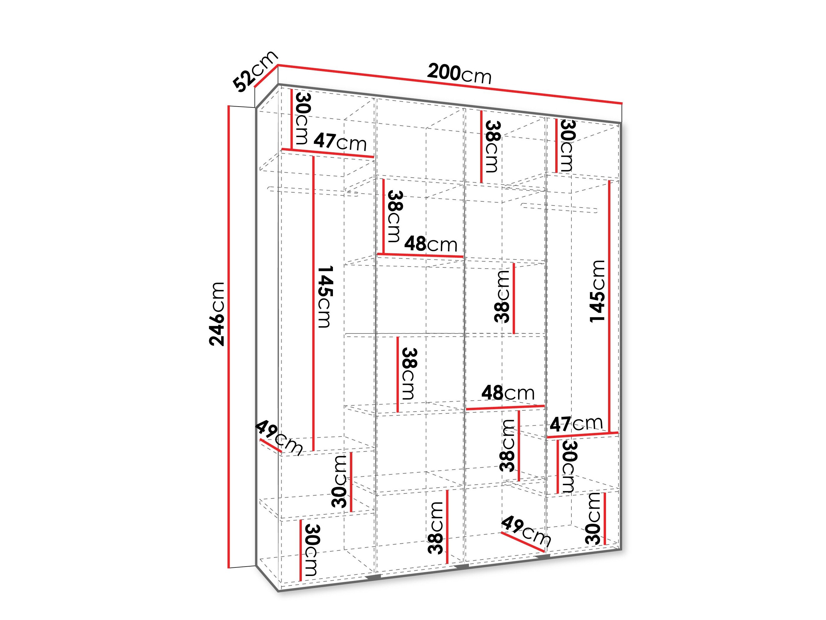 Kledingkast Hartford 574 (Wit)