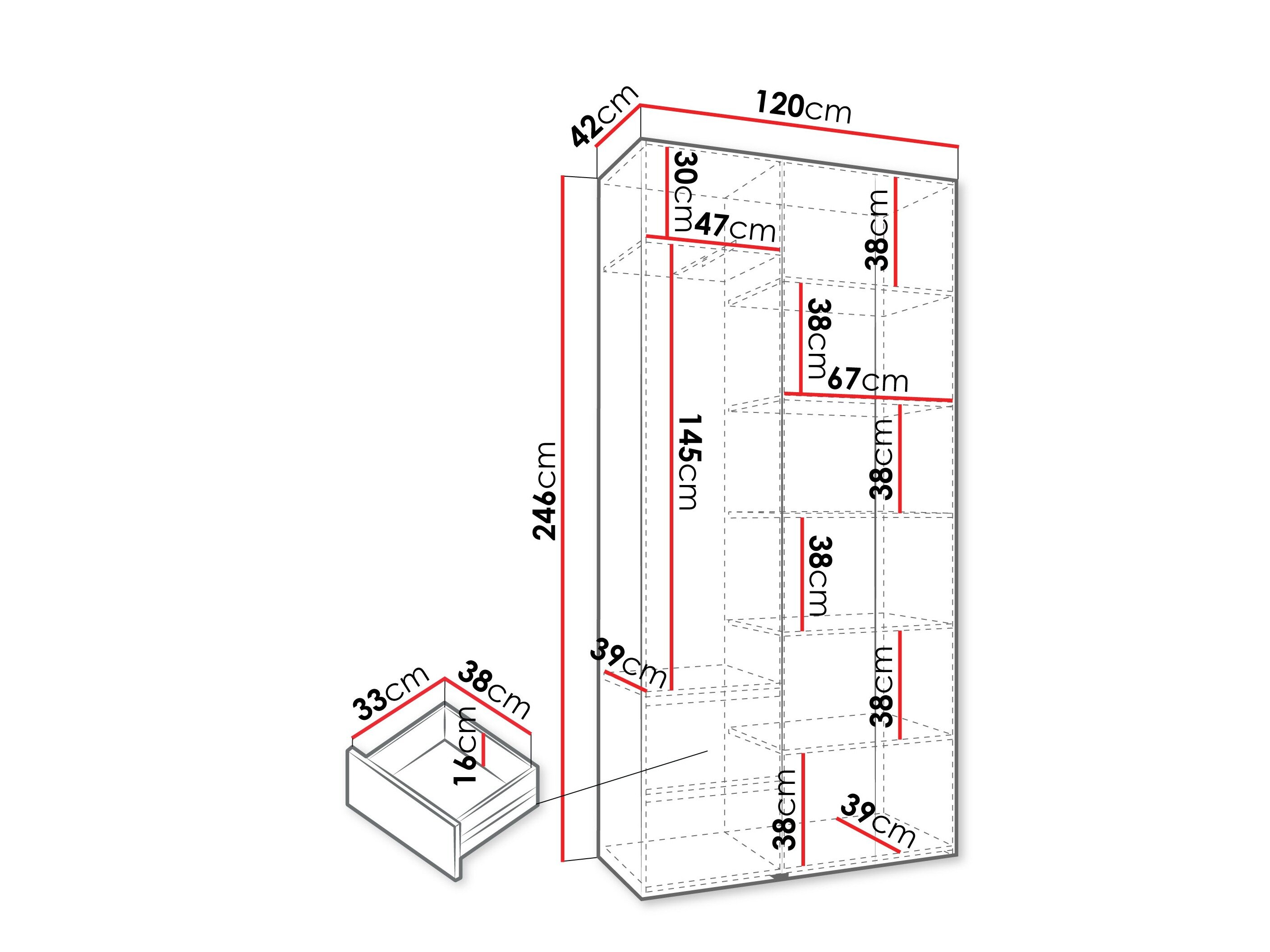 Garderobeskab Hartford 544 (Kashmir)