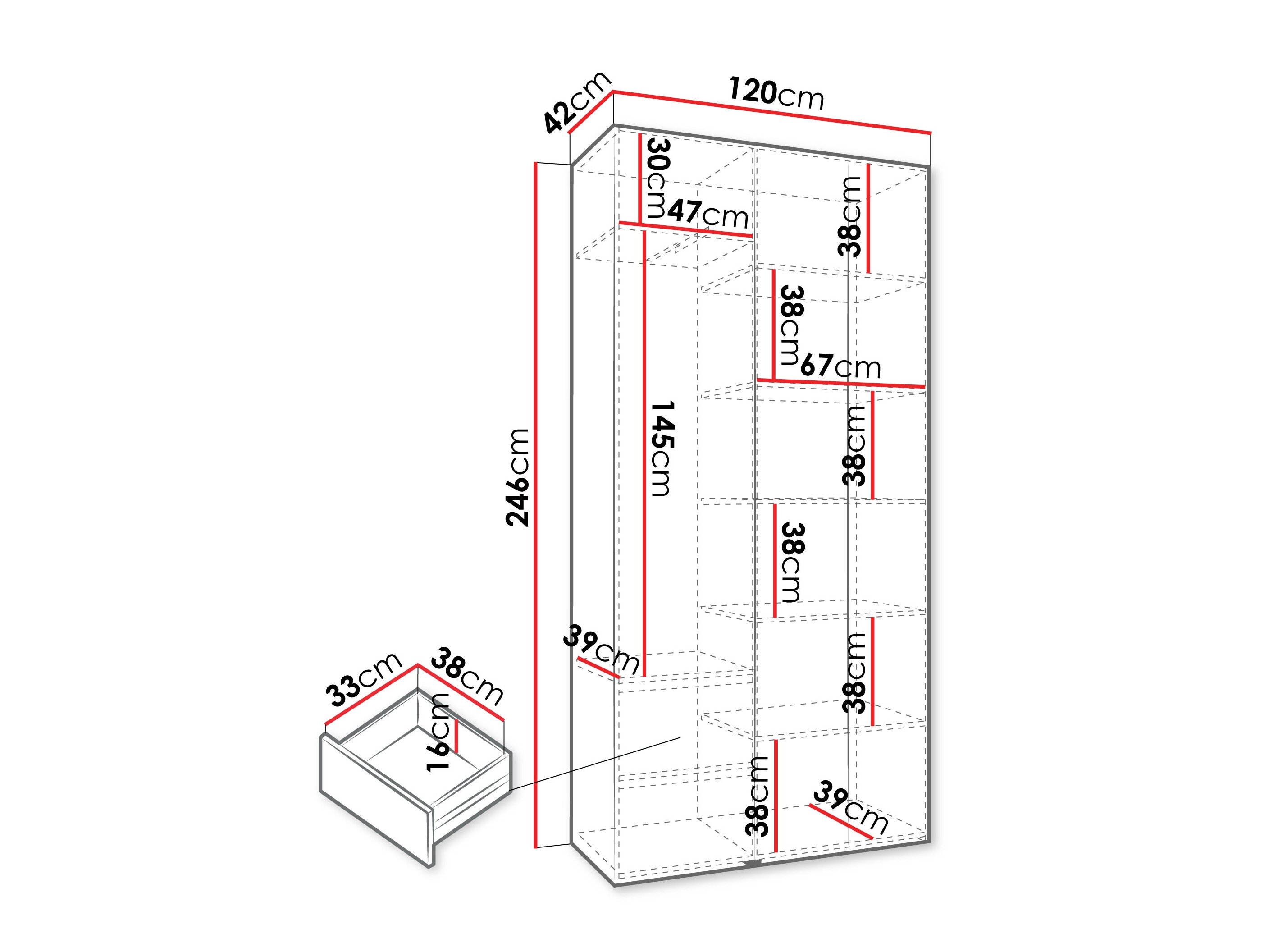 Garderobeskab Hartford 544 (Kashmir)