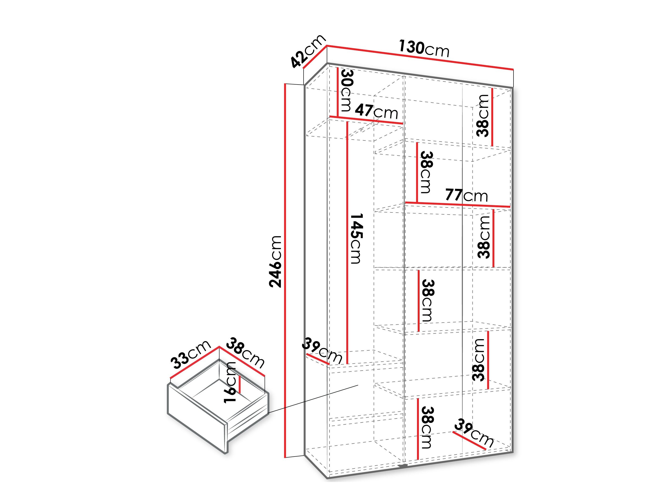 Garderobeskab Hartford 544 (Kashmir)