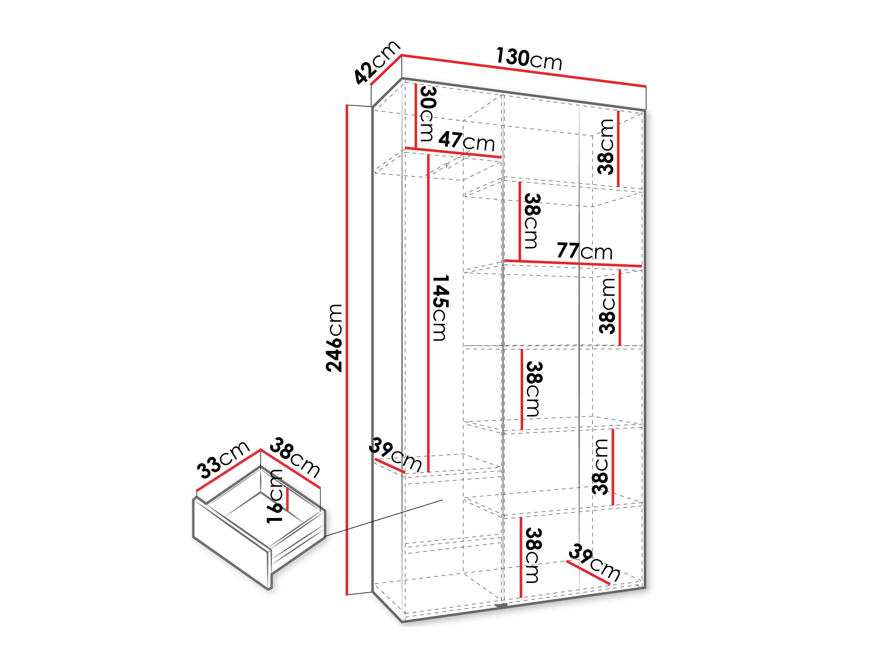 Garderobeskab Hartford 544 (Kashmir)