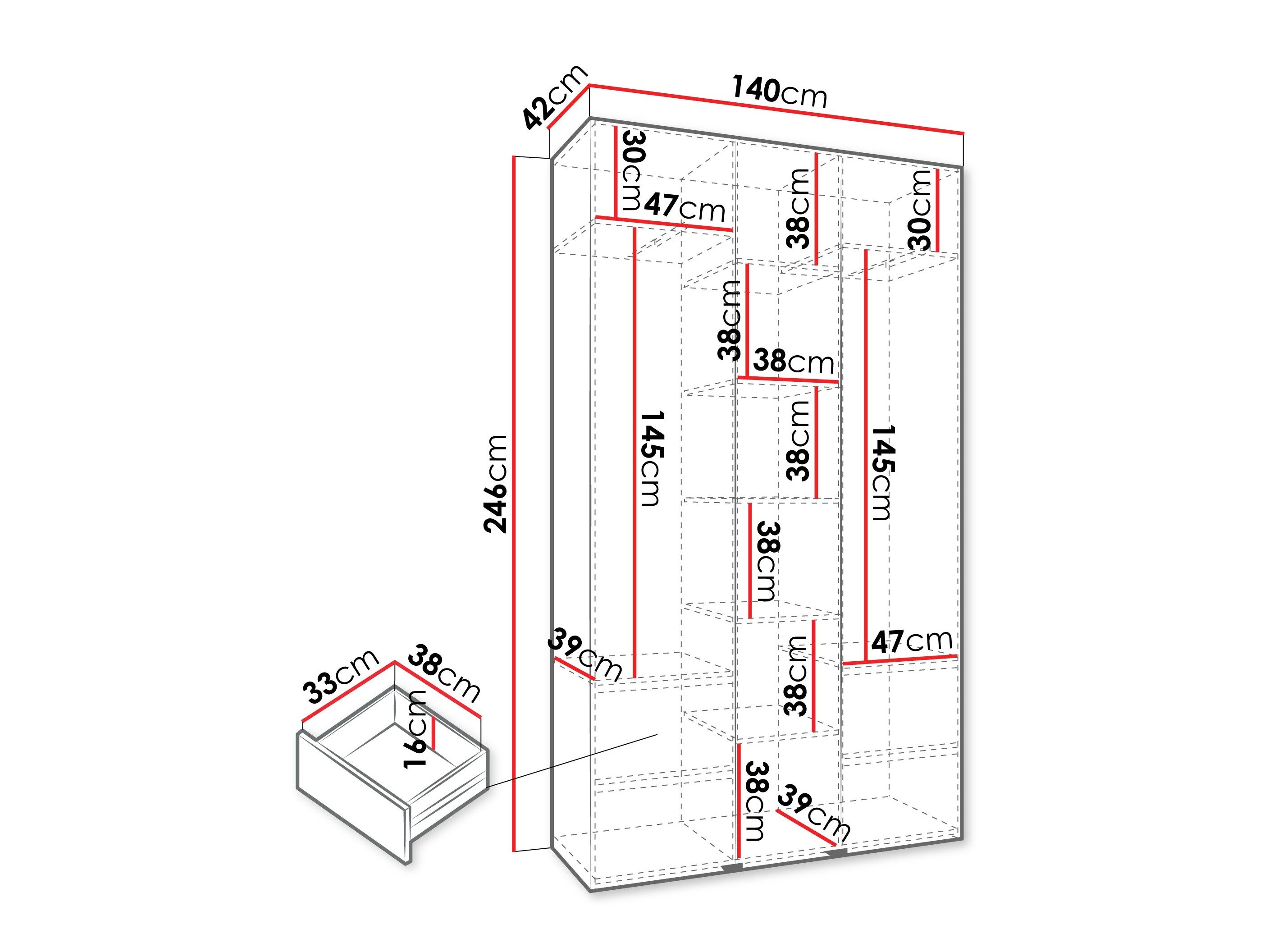 Garderobeskab Hartford 544 (Kashmir)