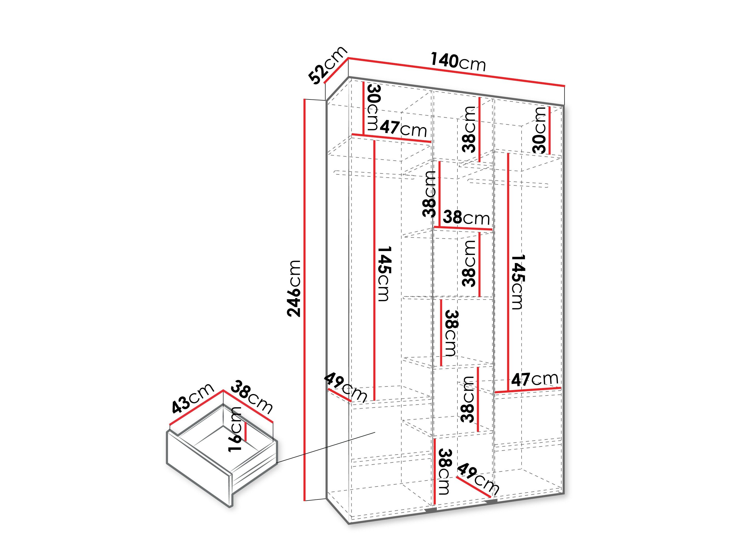Garderobeskab Hartford 544 (Kashmir)