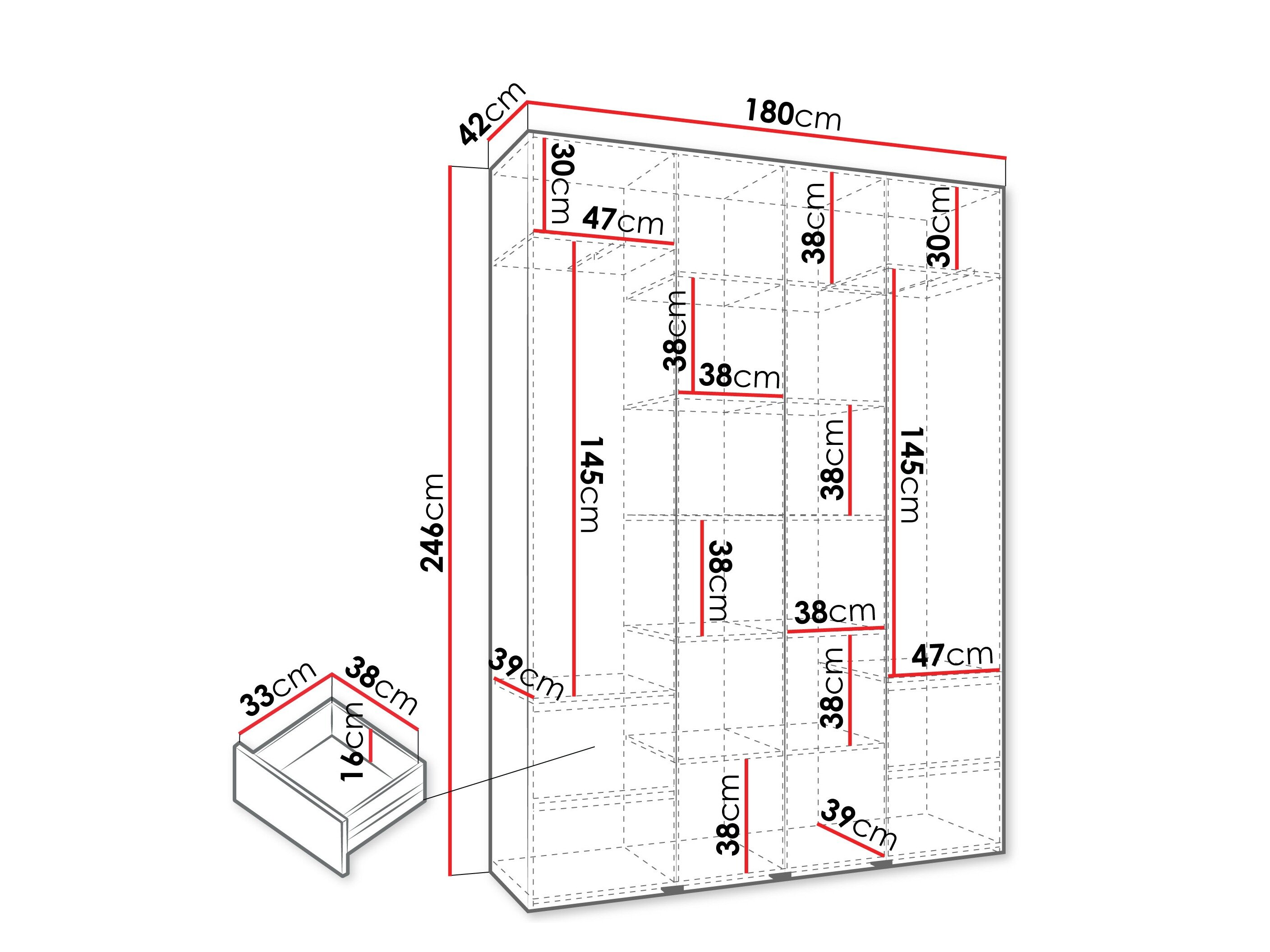 Garderobeskab Hartford 554 (Kashmir)