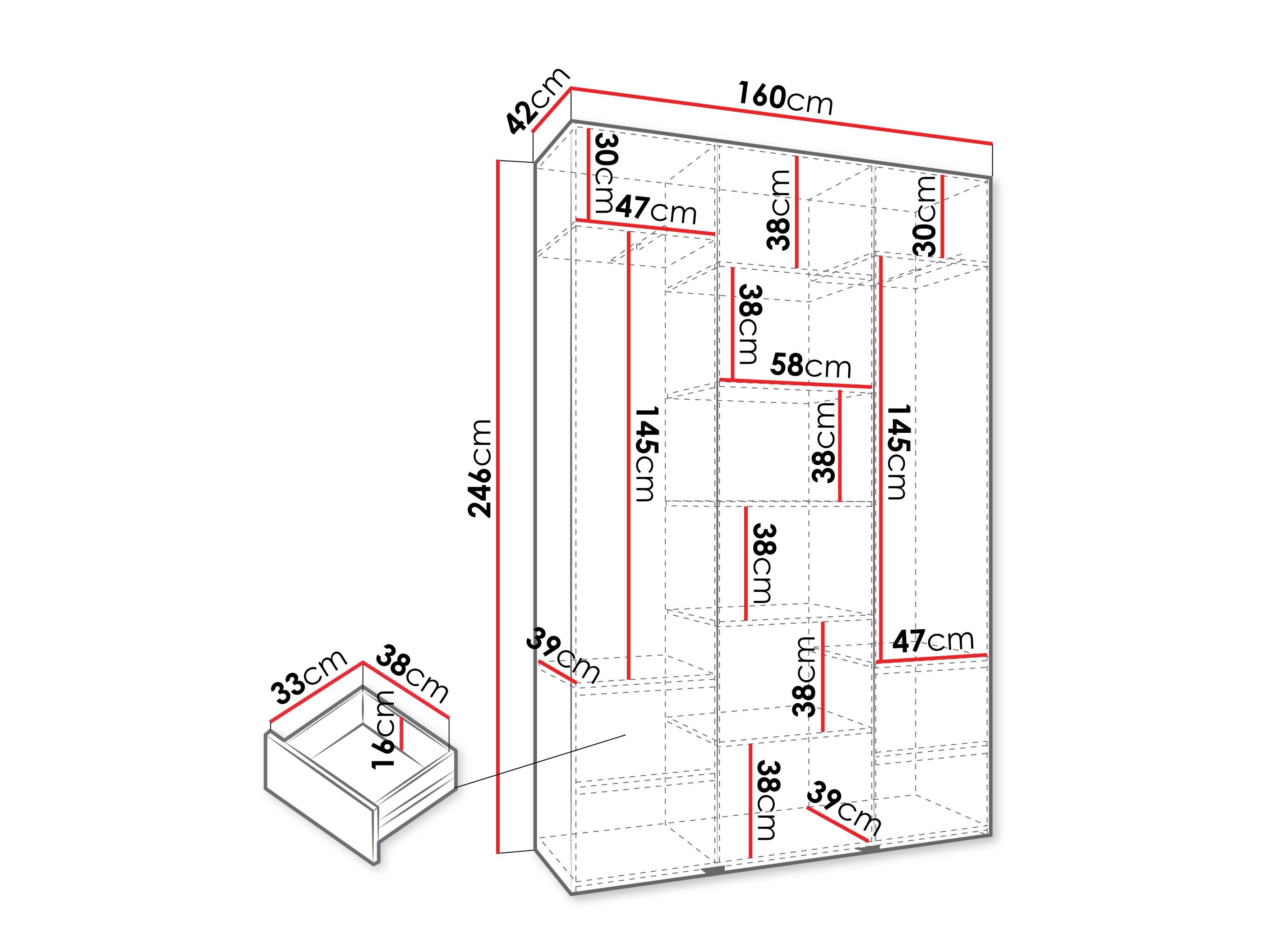 Garderobeskab Hartford 544 (Kashmir)