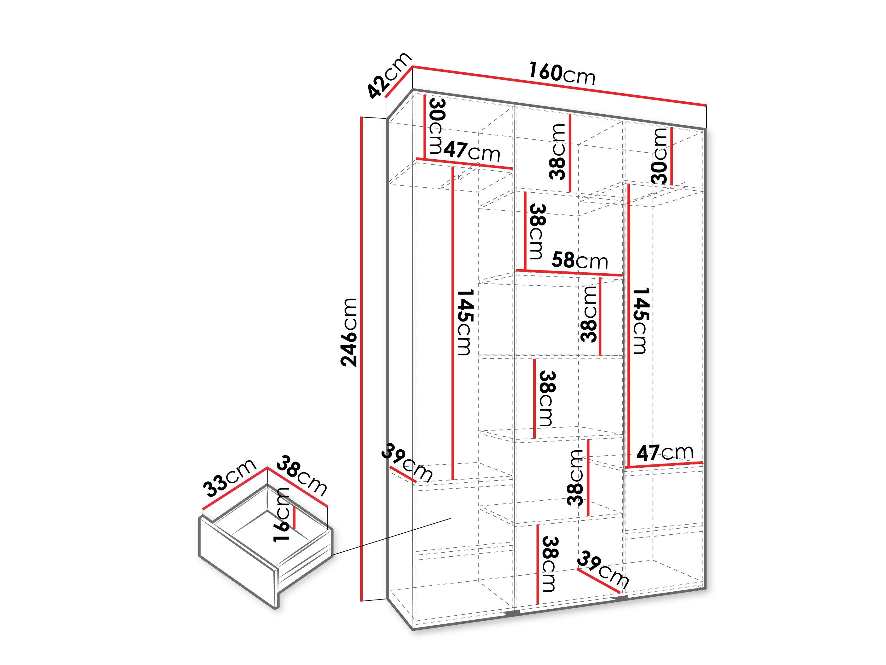 Garderobeskab Hartford 544 (Kashmir)