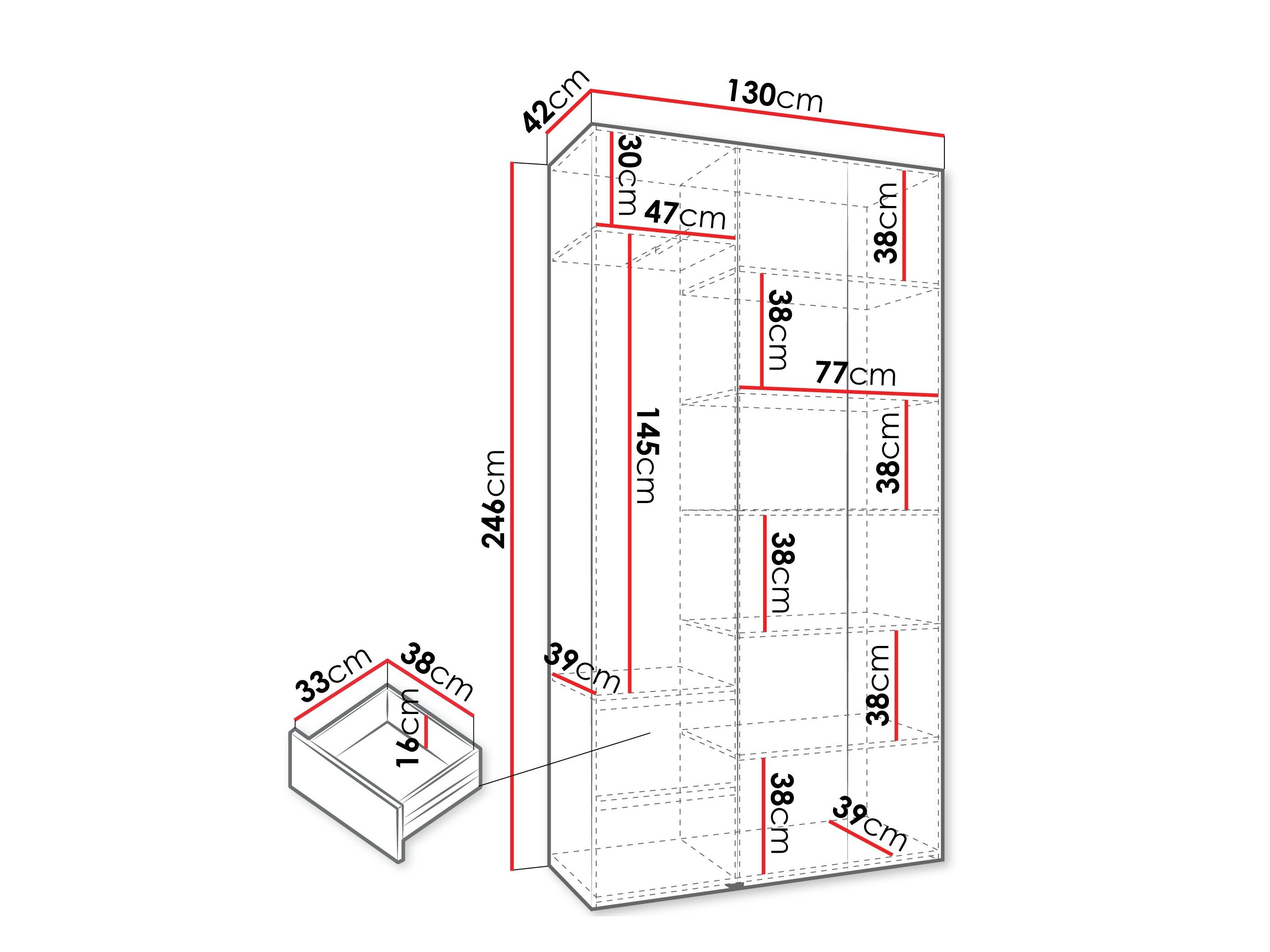 Garderobeskab Hartford 563 (Kashmir)