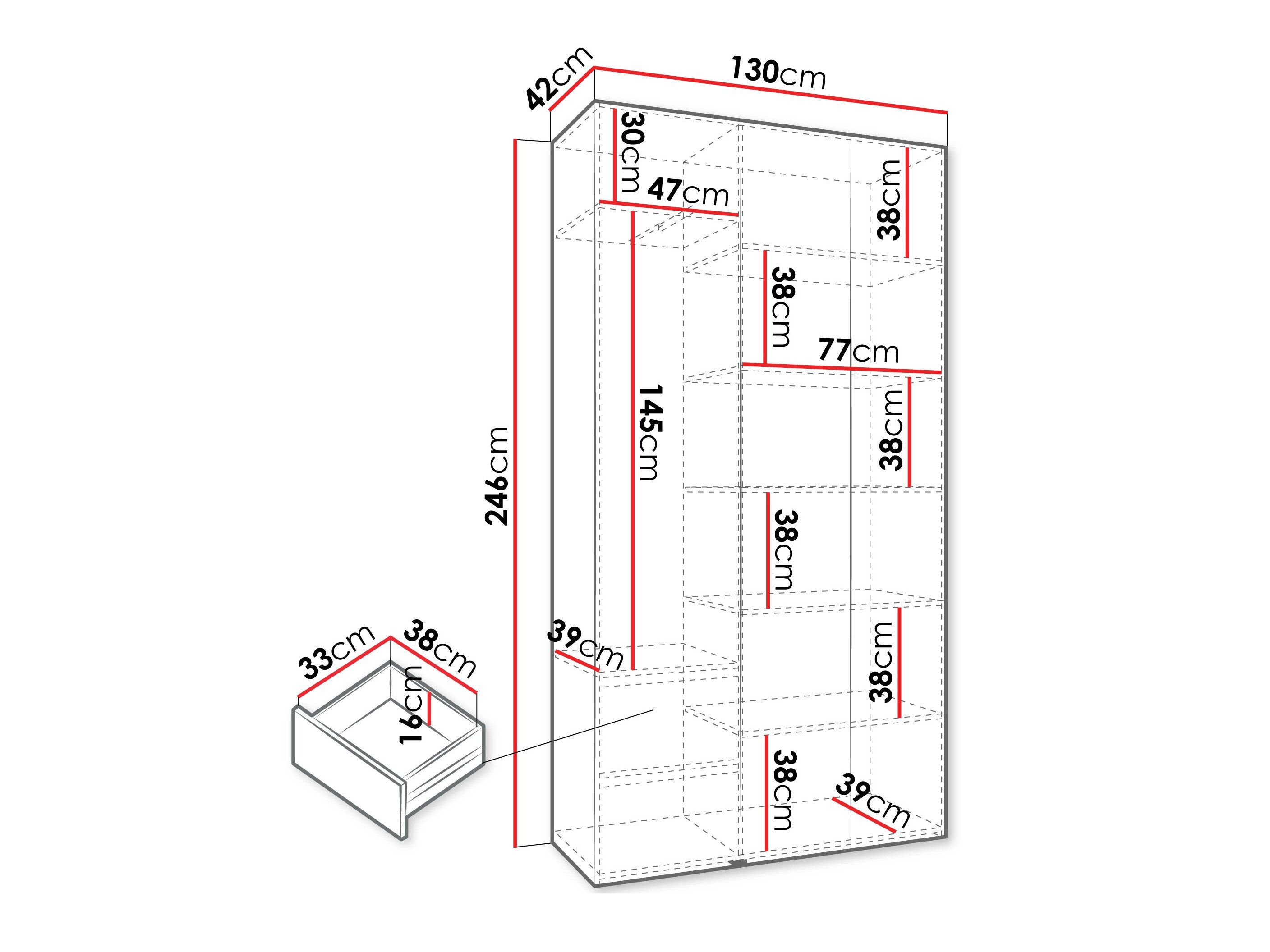 Garderobeskab Hartford 563 (Kashmir)