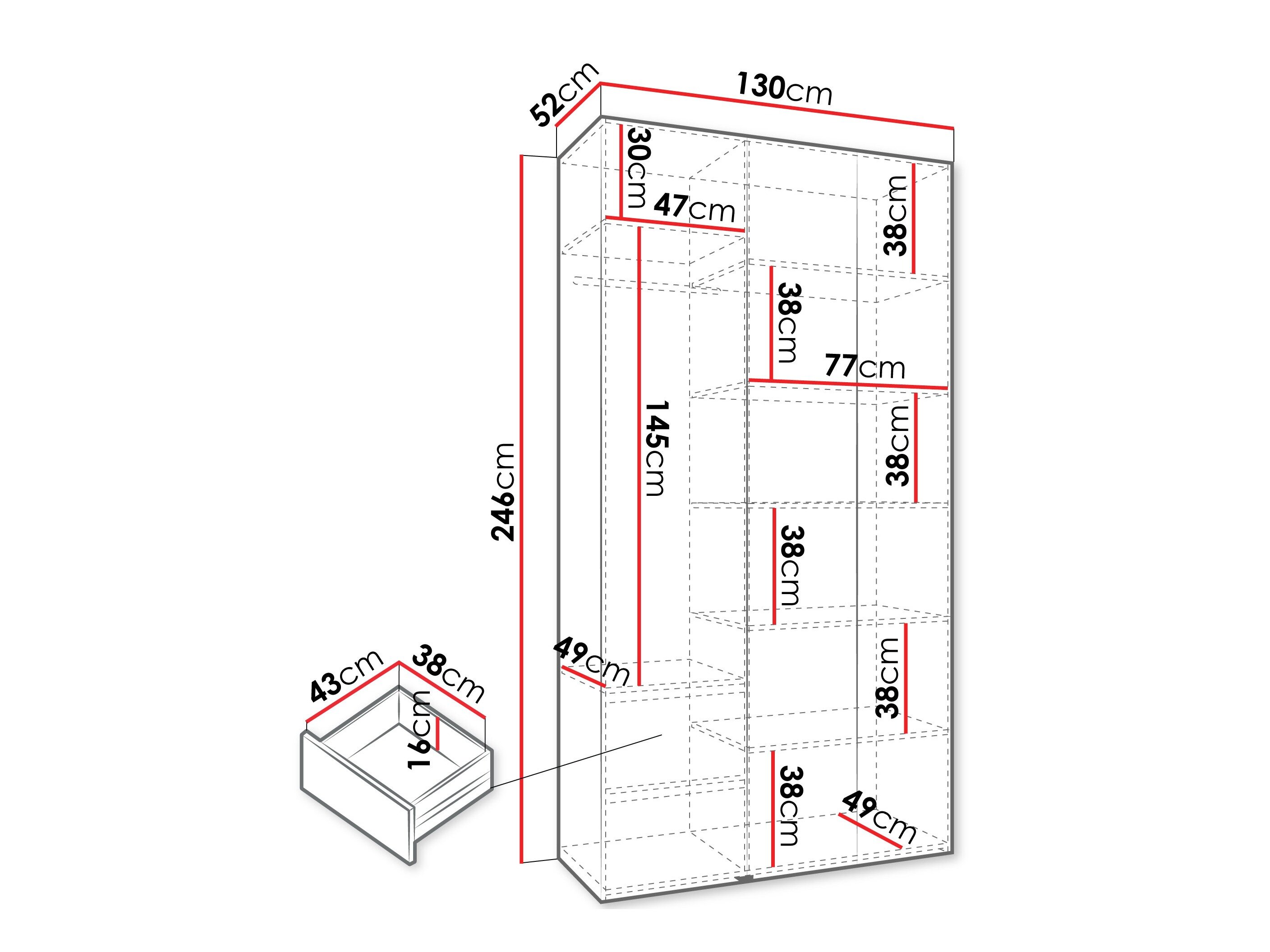 Garderobeskab Hartford 563 (Kashmir)