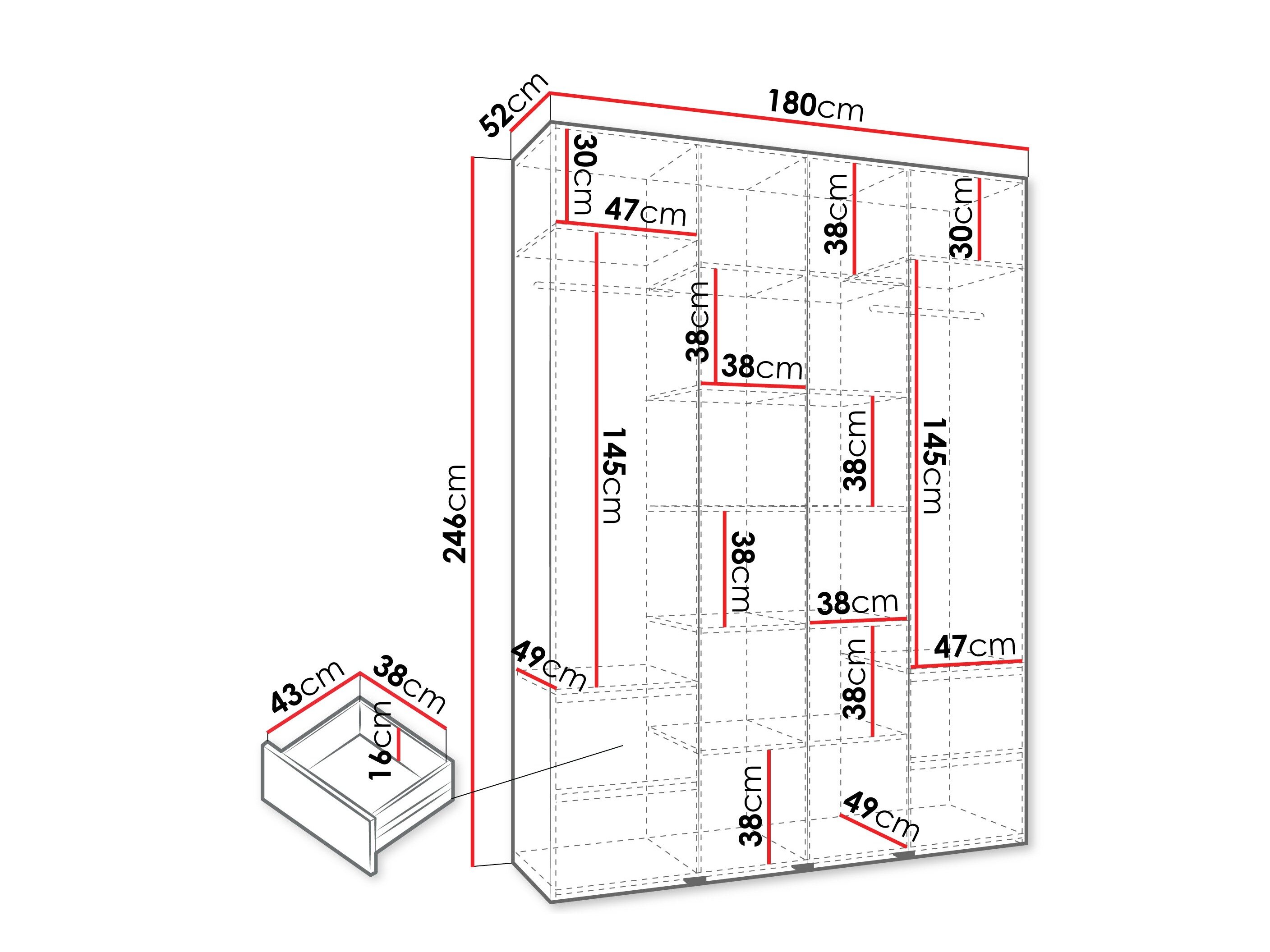 Garderobeskab Hartford 564 (Kashmir)