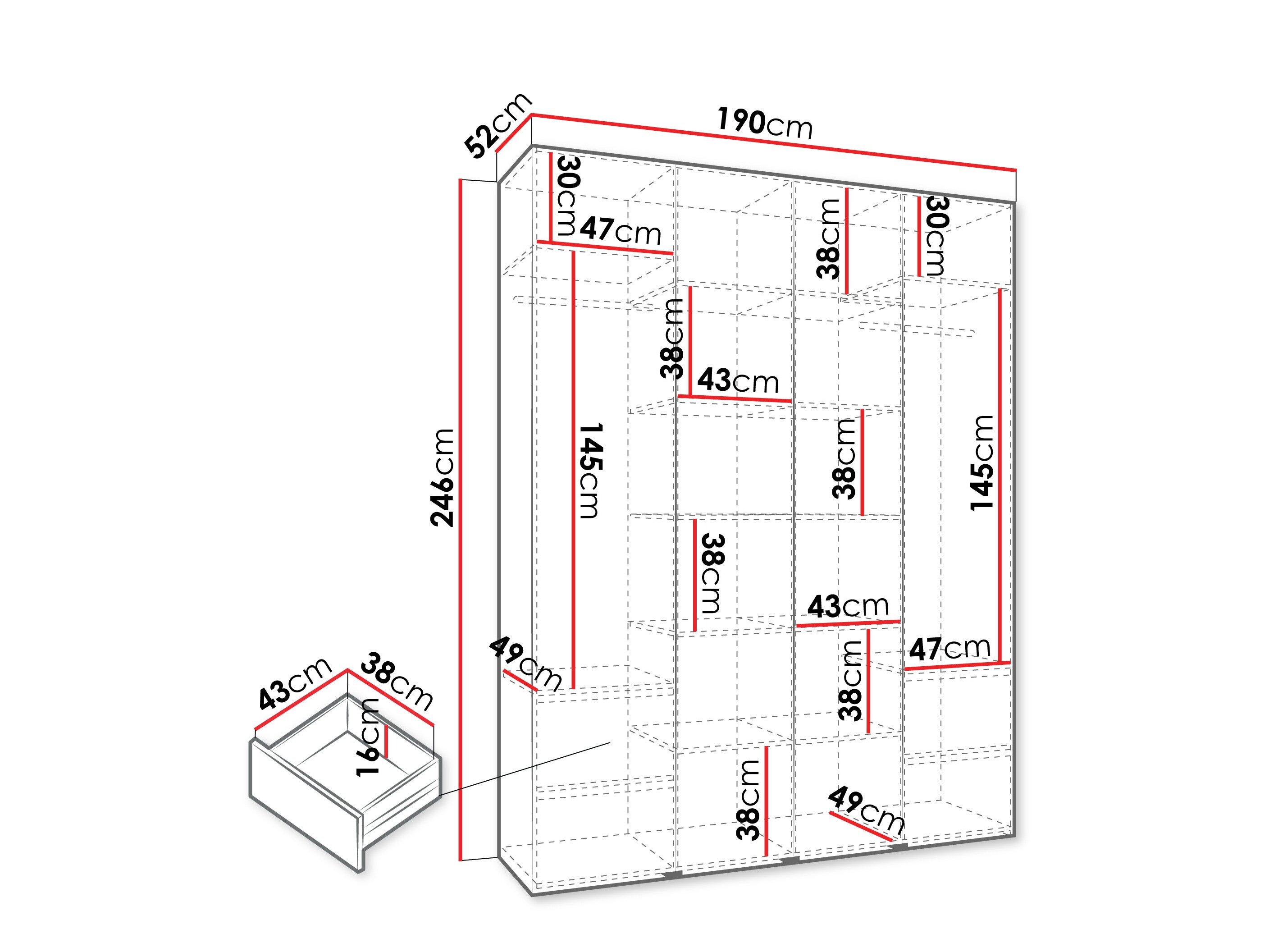 Garderobeskab Hartford 564 (Kashmir)