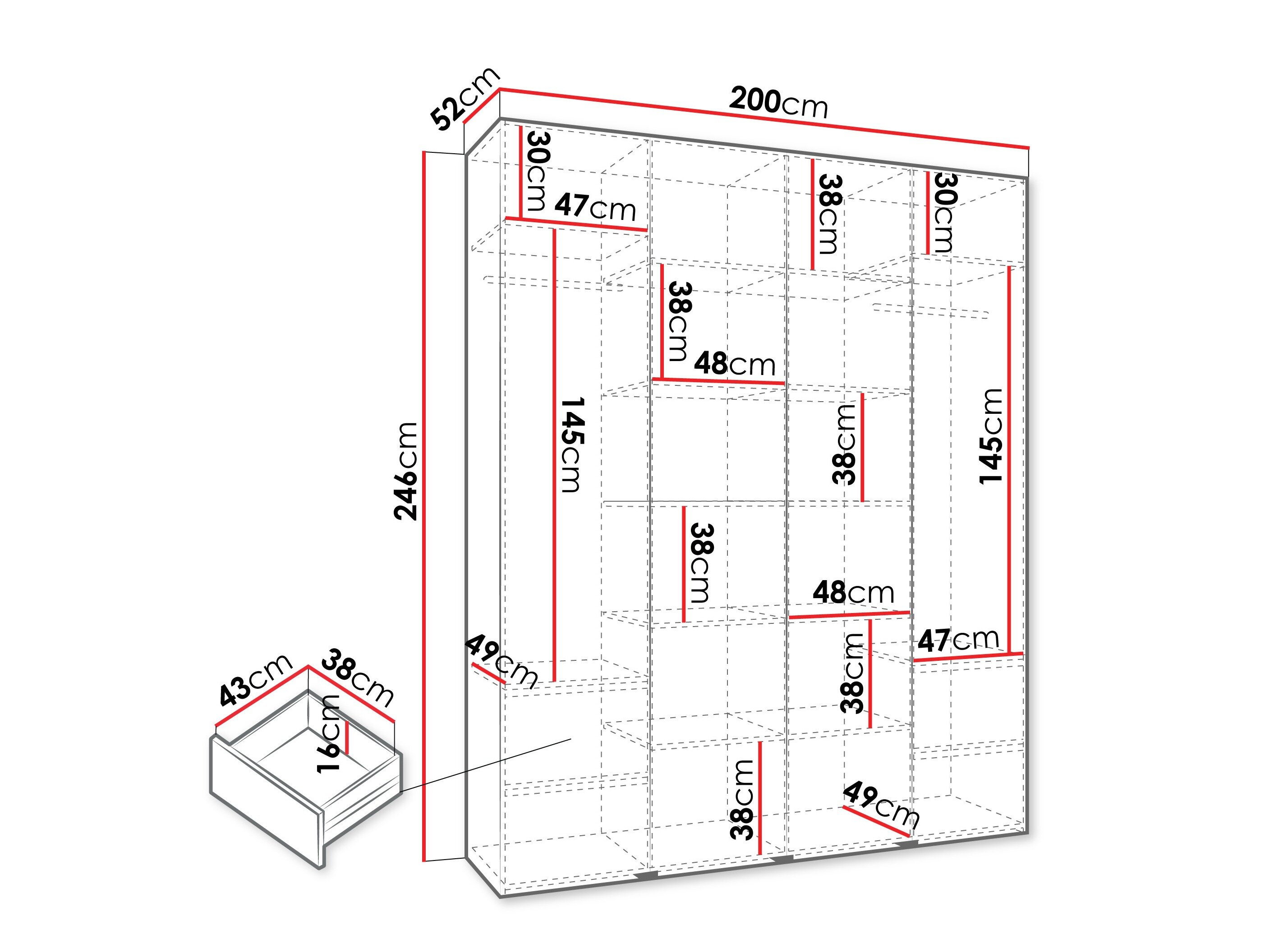 Garderobeskab Hartford 564 (Kashmir)