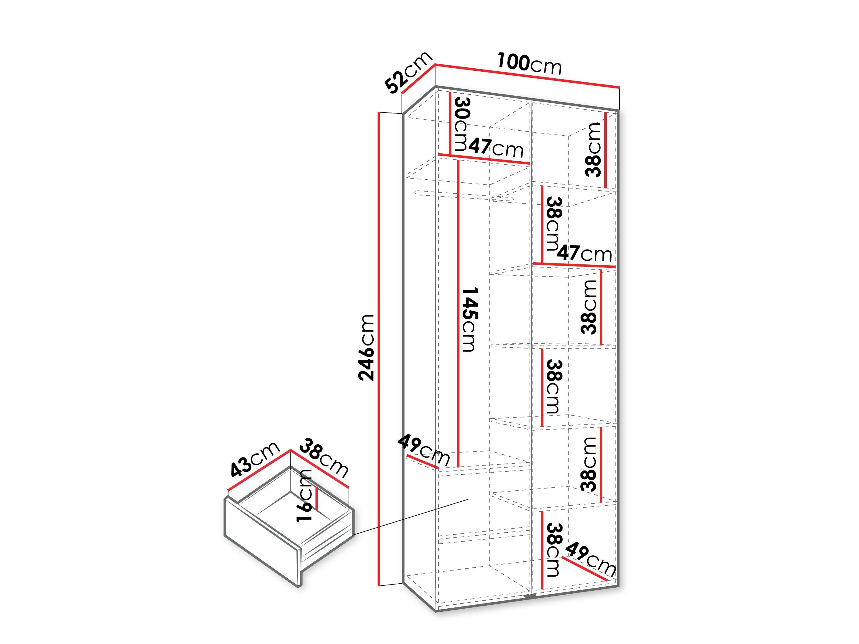 Garderobeskab Hartford 569 (Kashmir)