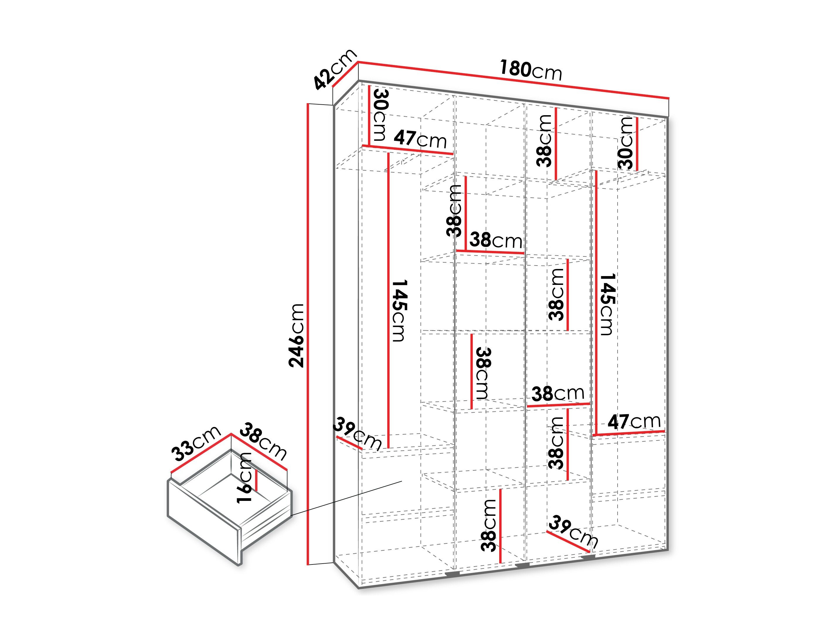 Garderobeskab Hartford 570 (Hvid)