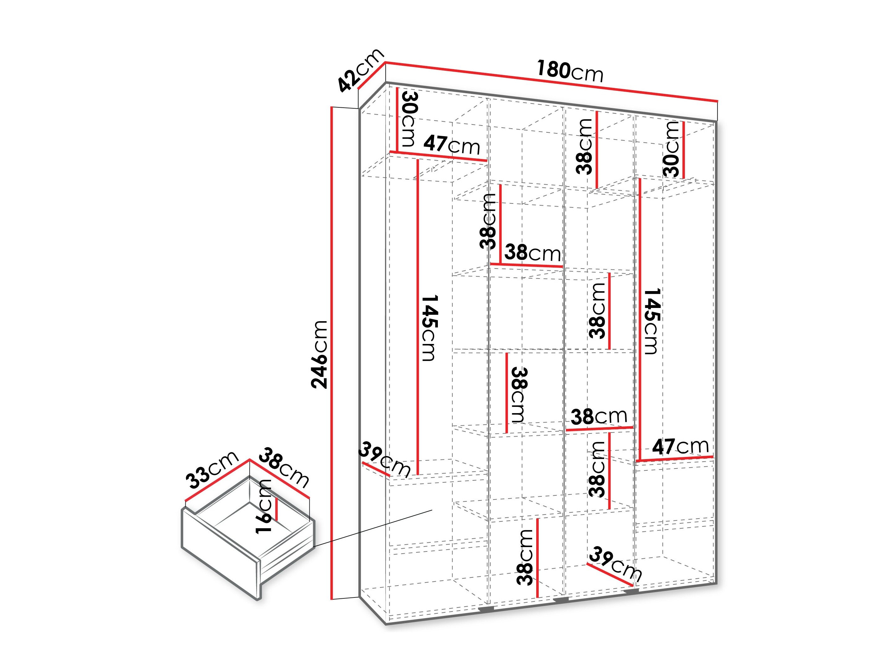 Garderobeskab Hartford 570 (Kashmir)