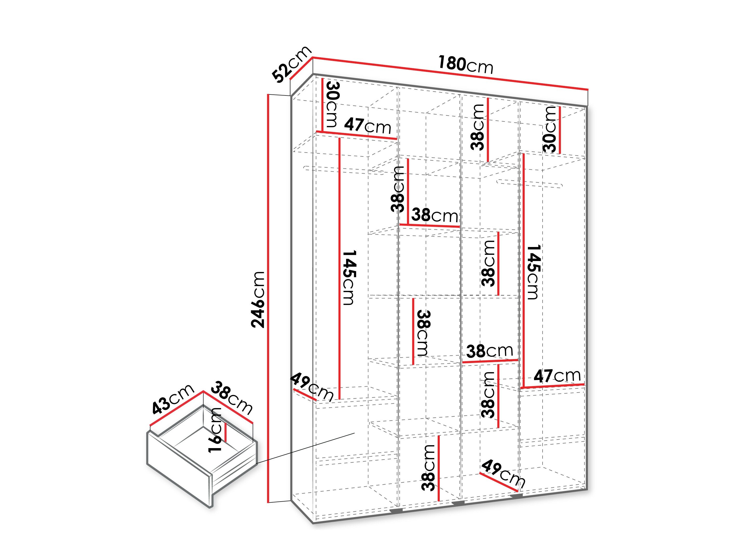 Garderobeskab Hartford 570 (Kashmir)