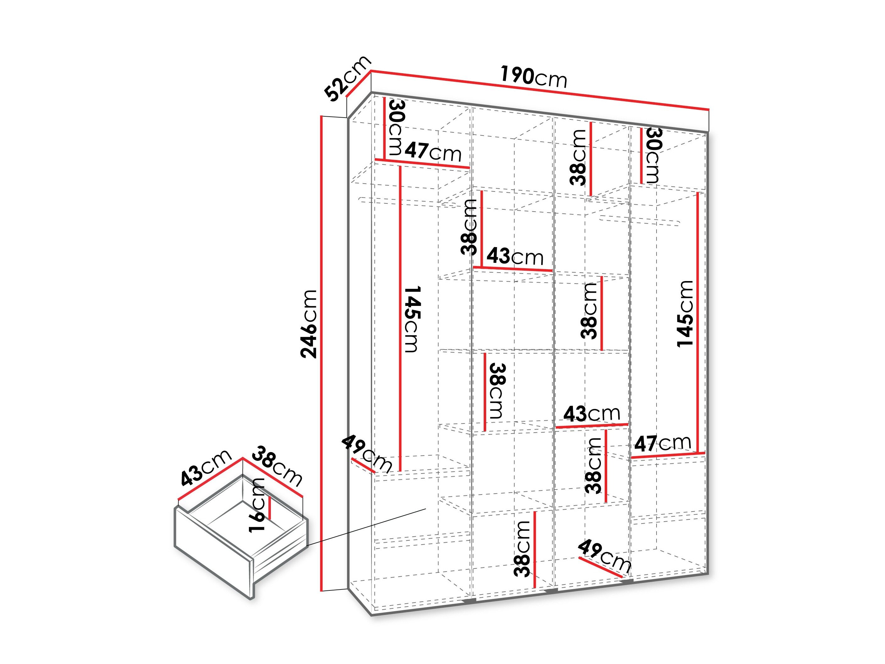 Garderobeskab Hartford 570 (Kashmir)