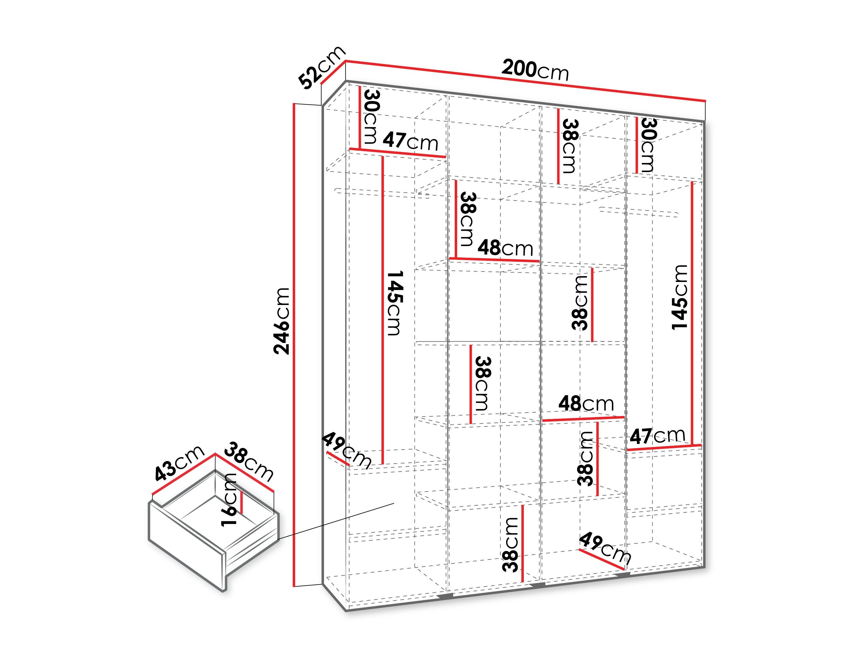 Garderobeskab Hartford 570 (Kashmir)