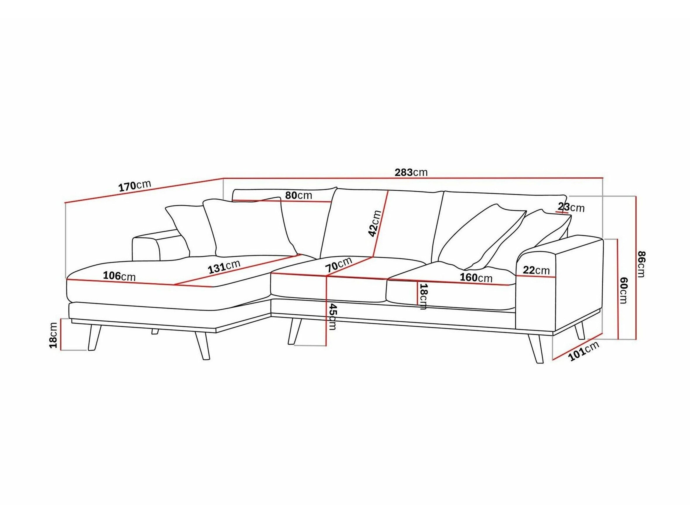 Hjørnesofa Seattle 216 (Silencio 19)