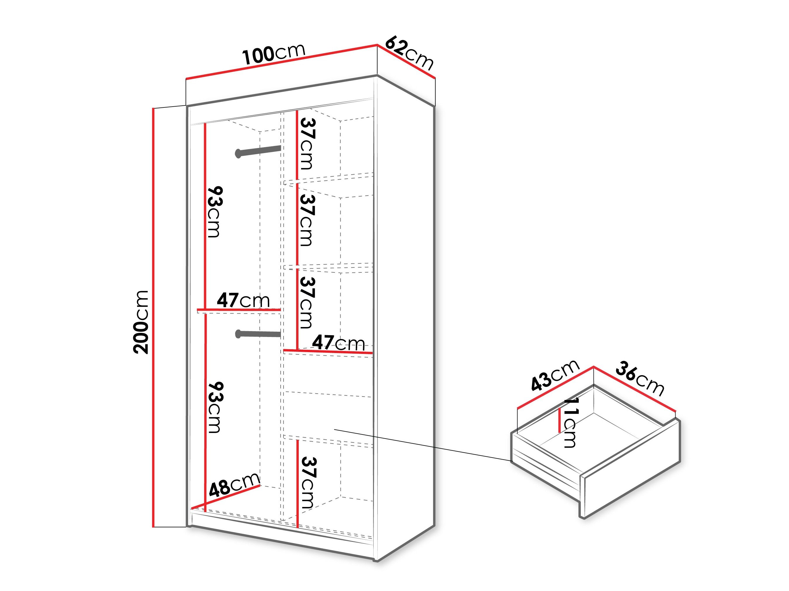 Garderobeskab Hartford 578 (Kashmir)