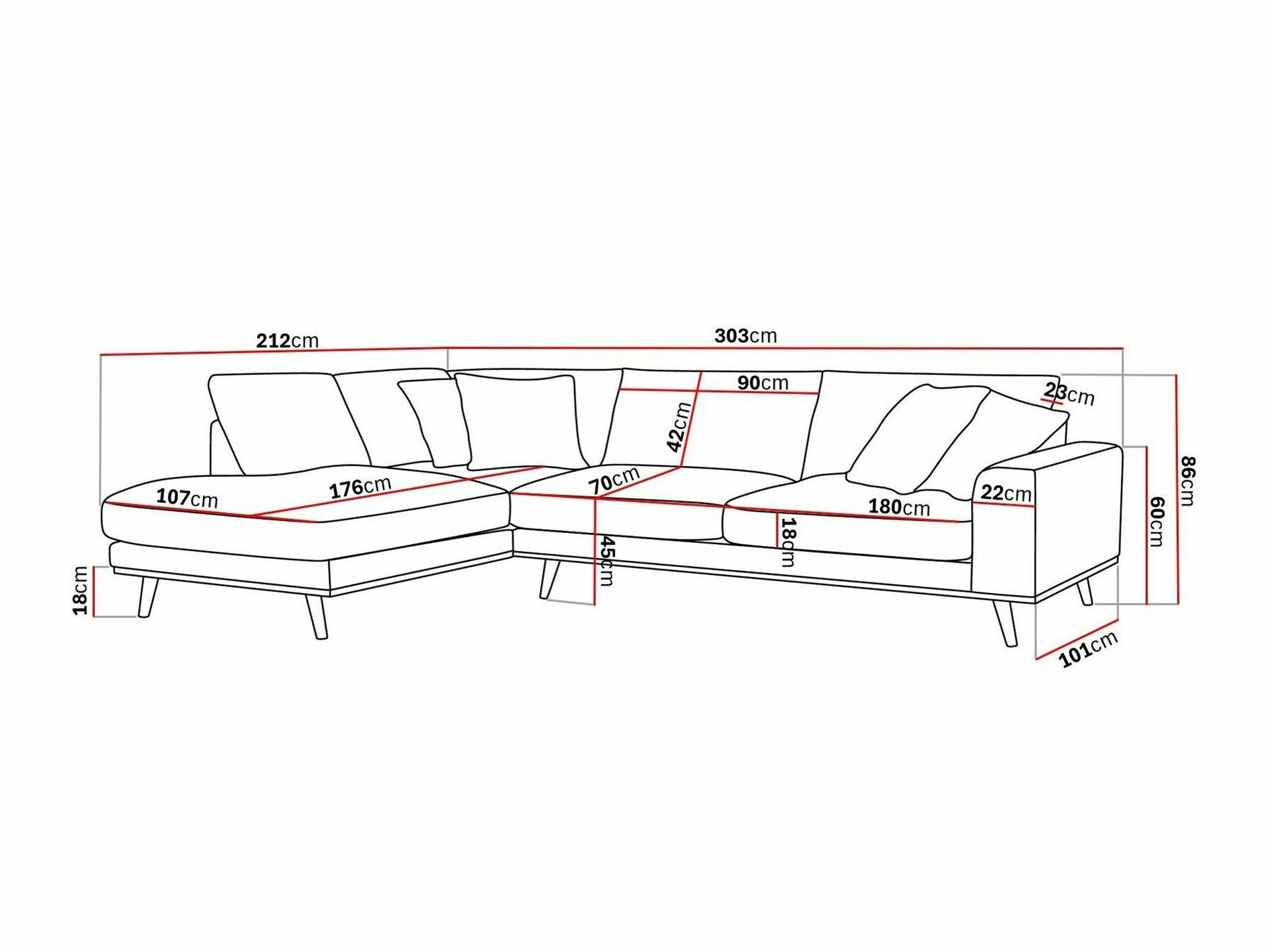 Hjørnesofa Seattle 218 (Silencio 34)