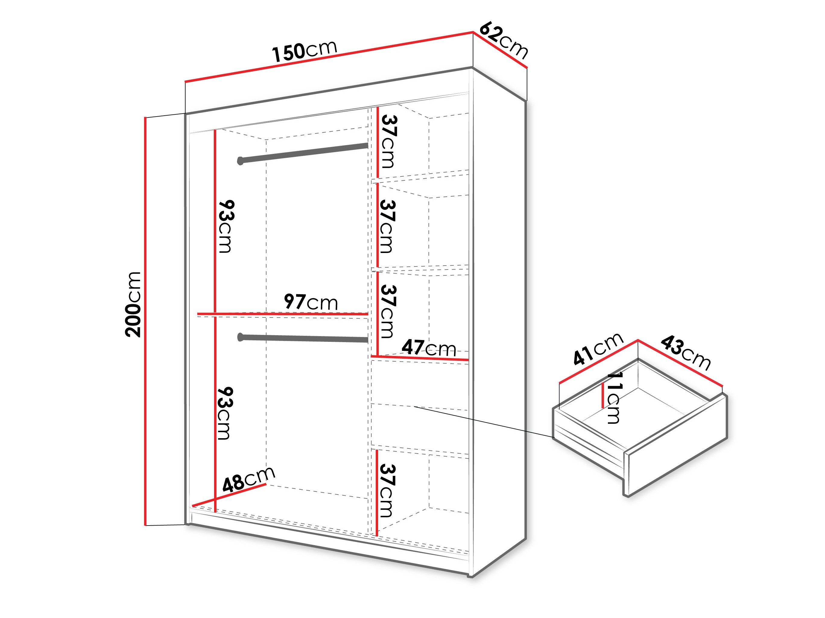 Garderobeskab Hartford 578 (Artisan eg)