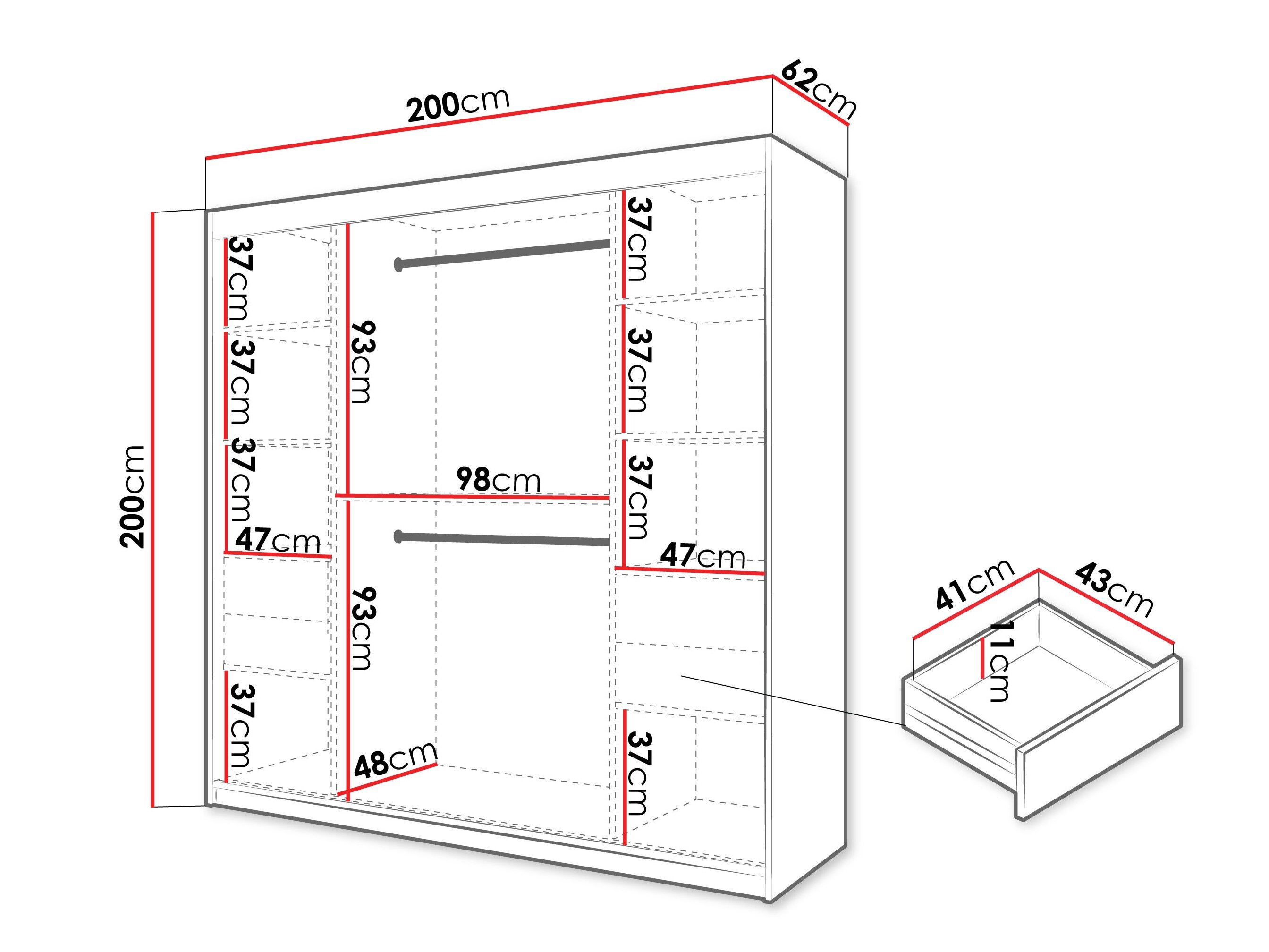 Garderobeskab Hartford 578 (Artisan eg)