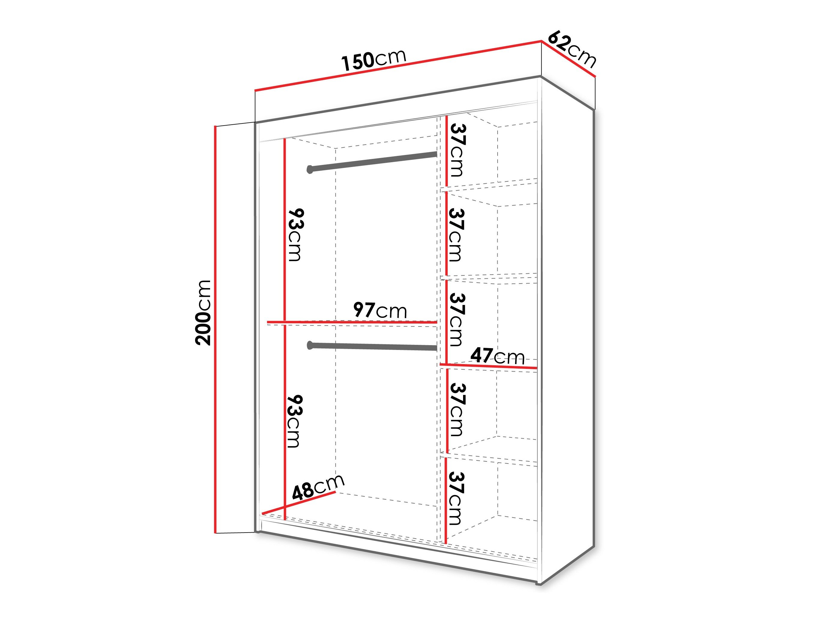 Garderobeskab Hartford 578 (Kashmir)