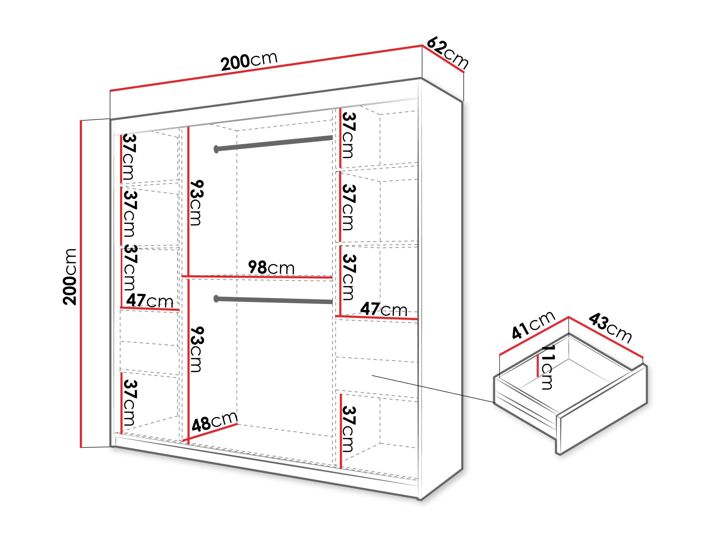 Garderobeskab Hartford 578 (Kashmir)